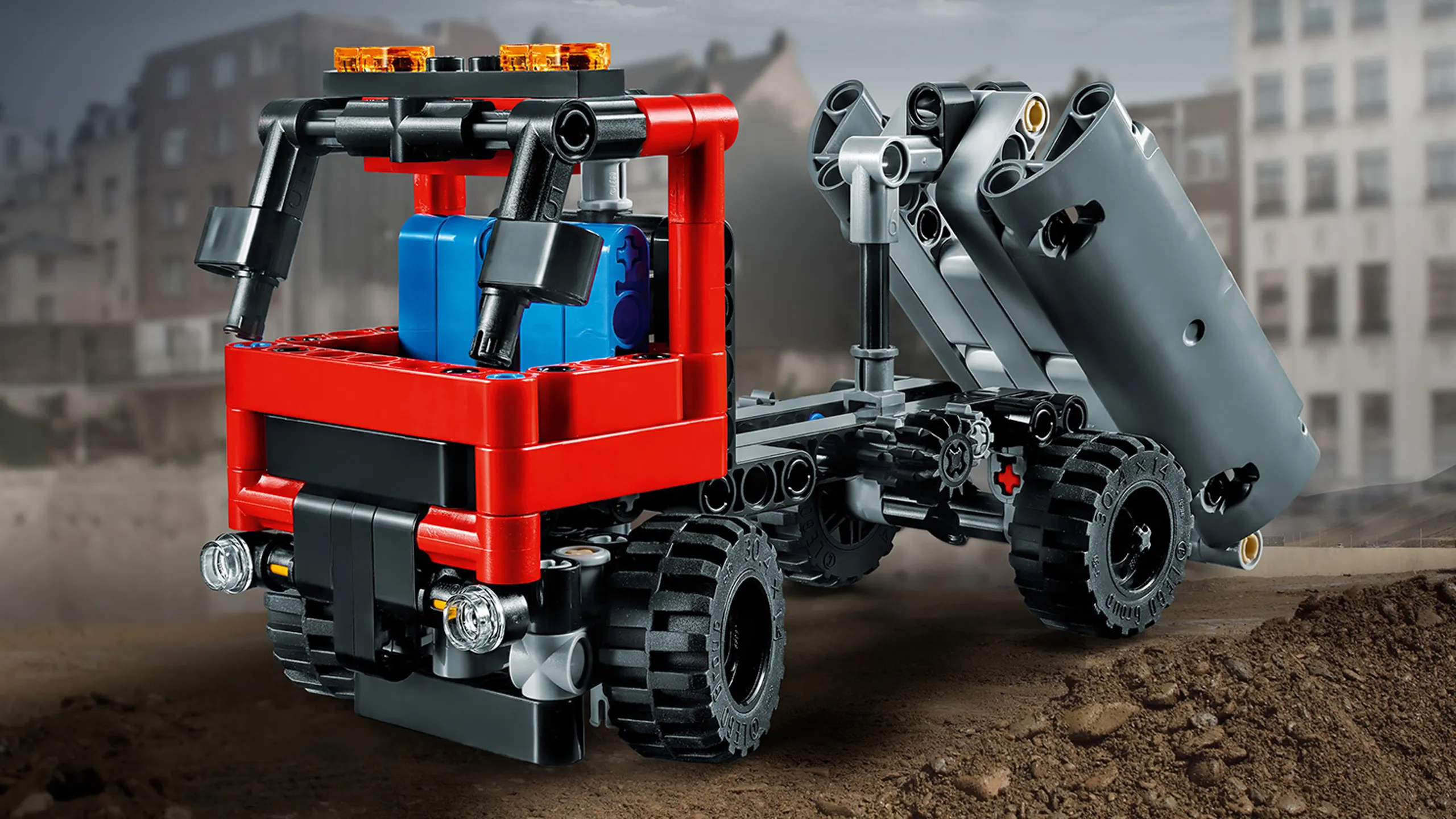 LEGO Technic - 42084 Hook Loader - This robust replica of a real-life hook loader truck comes with a driver’s cab, heavy-duty tires, large warning light and a cool red, gray and black color scheme.
