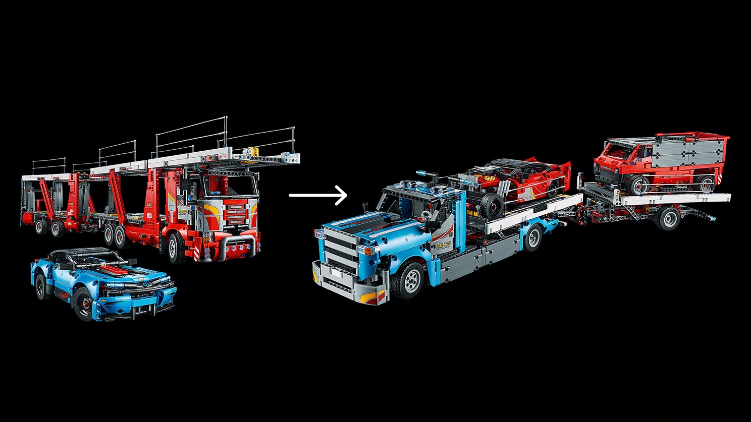 Behandle Hændelse, begivenhed Massage Car Transporter 42098 - LEGO® Technic Sets - LEGO.com for kids