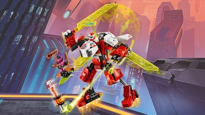 Lego Ninjago série 5 carte nº 214-Kasi Mech Jet en Mech-mode-Véhicule