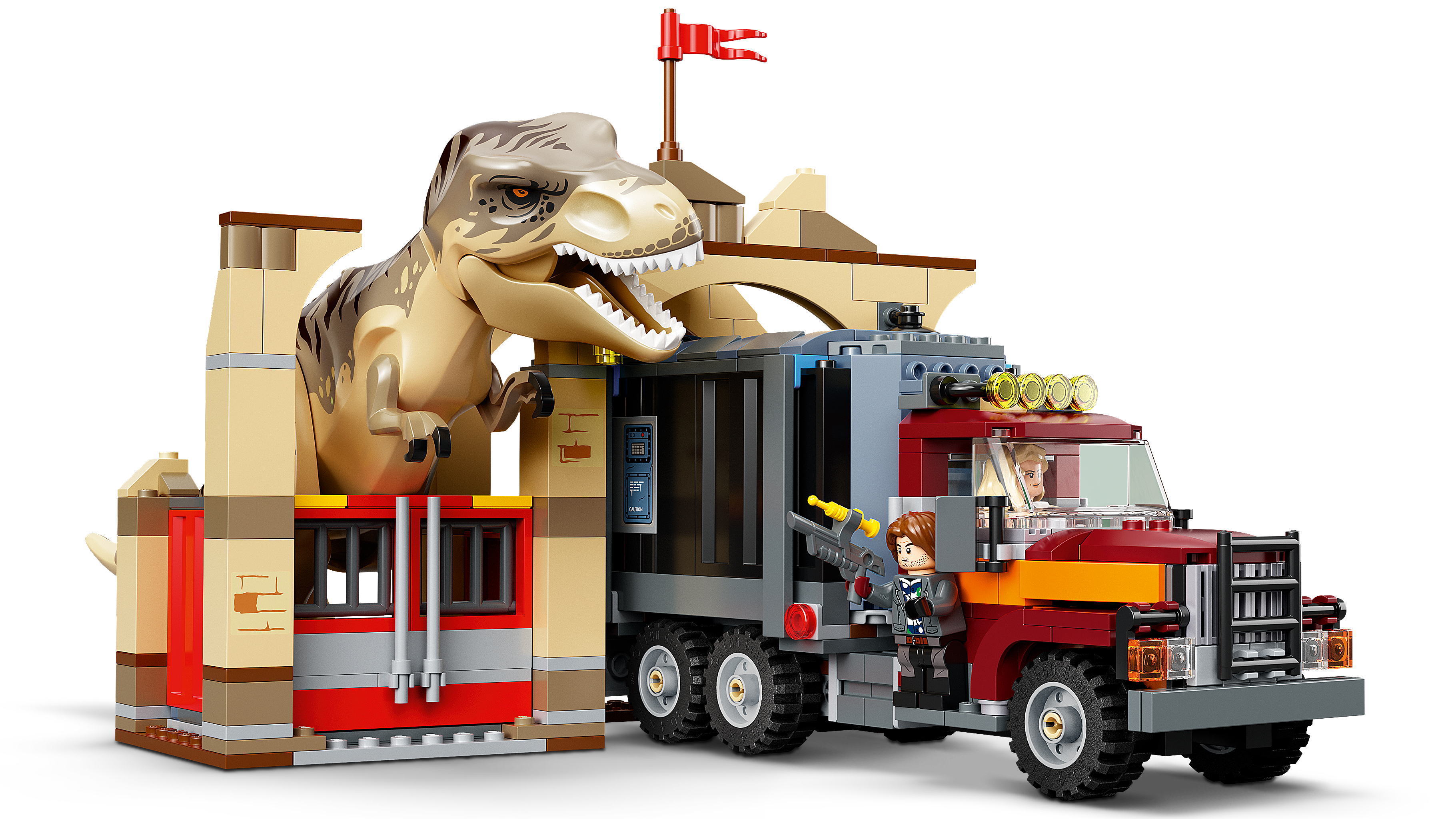 T-レックスとアトロキラプトルの大脱走 - ビデオ - LEGO.comキッズ