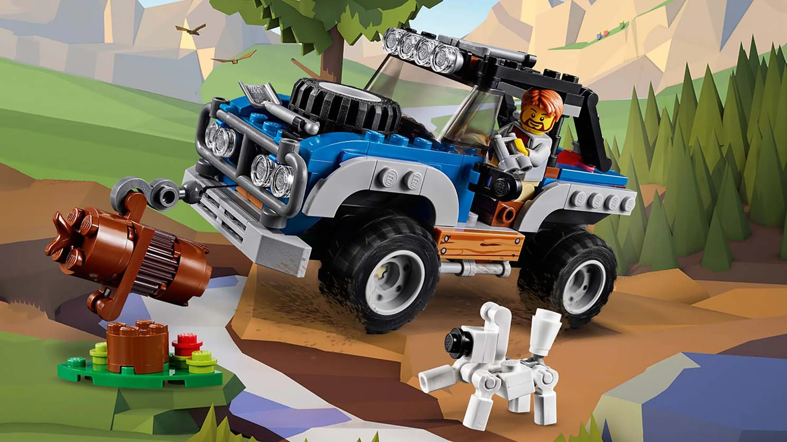 LEGO Creator 3-in-1 Outback Adventures - 31075 - An off-roader drives through the outback.