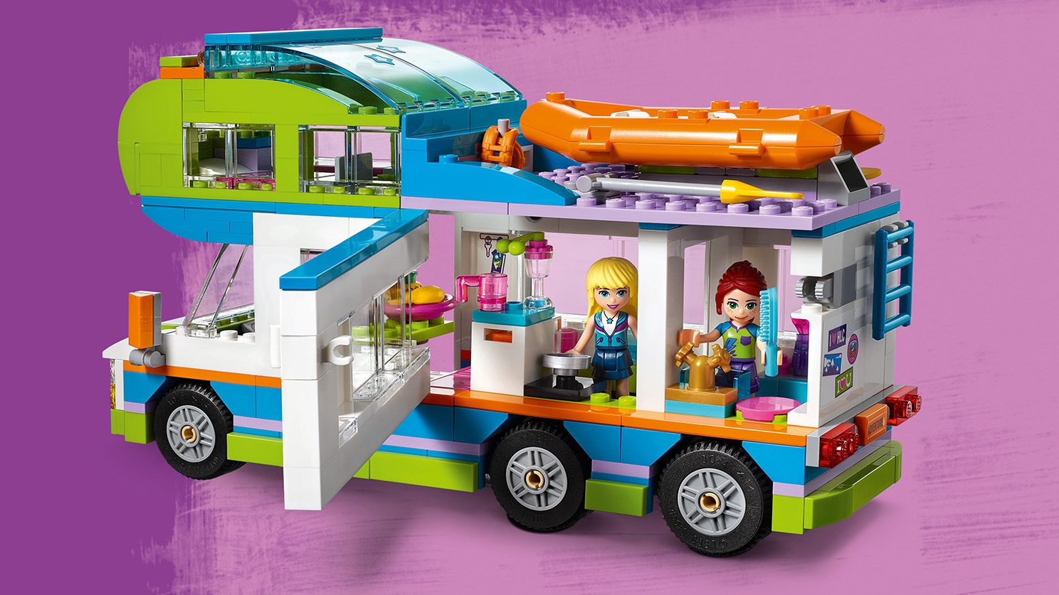 Mia and Stephanie Mini Dolls LEGO 41339 Friends Heartlake Mia’s Camper Van Playset Build and Play Fun Toys for Kids