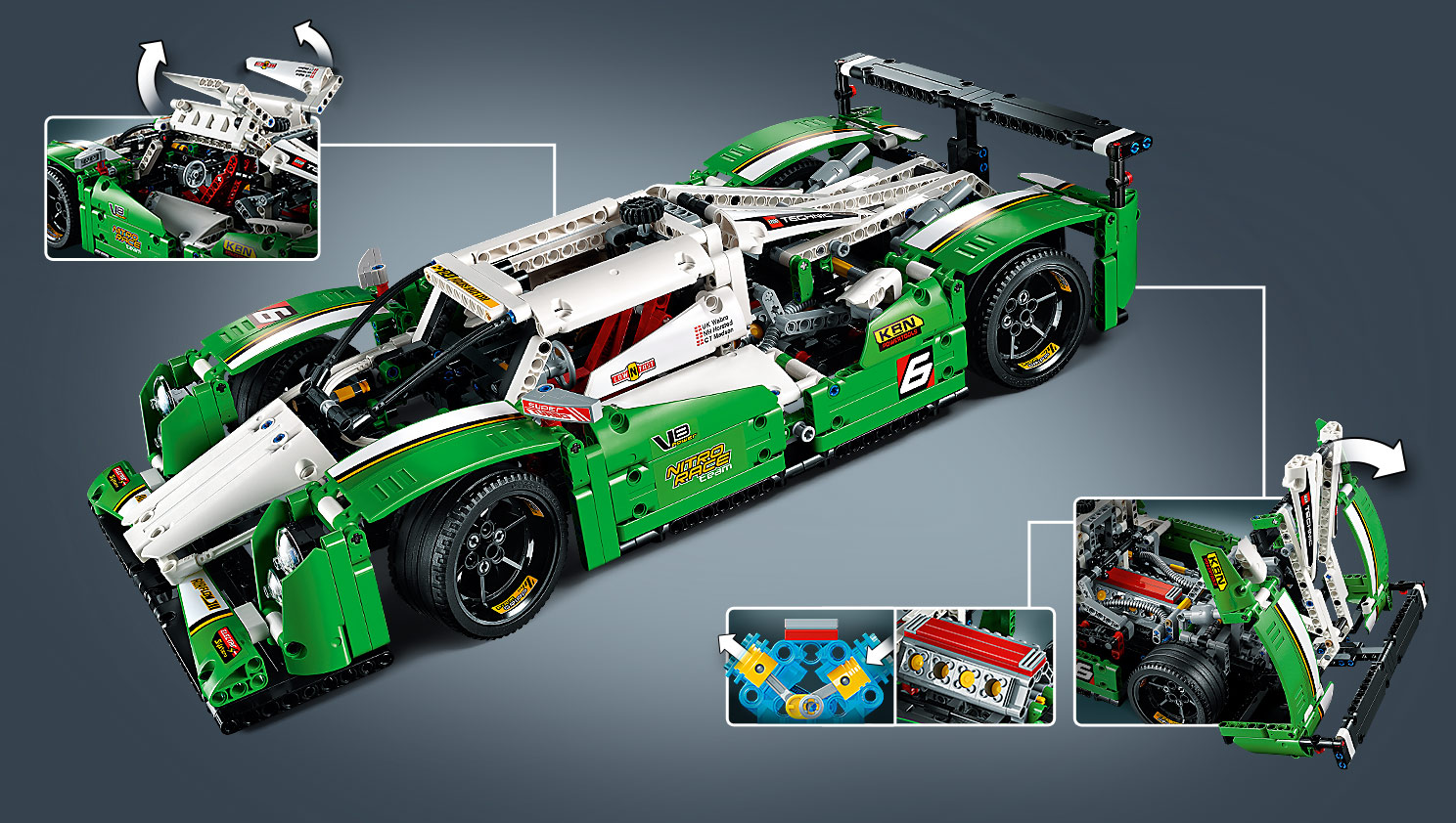 Undskyld mig Officer Slumkvarter 24 Hours Race Car 42039 - LEGO® Technic Sets - LEGO.com for kids