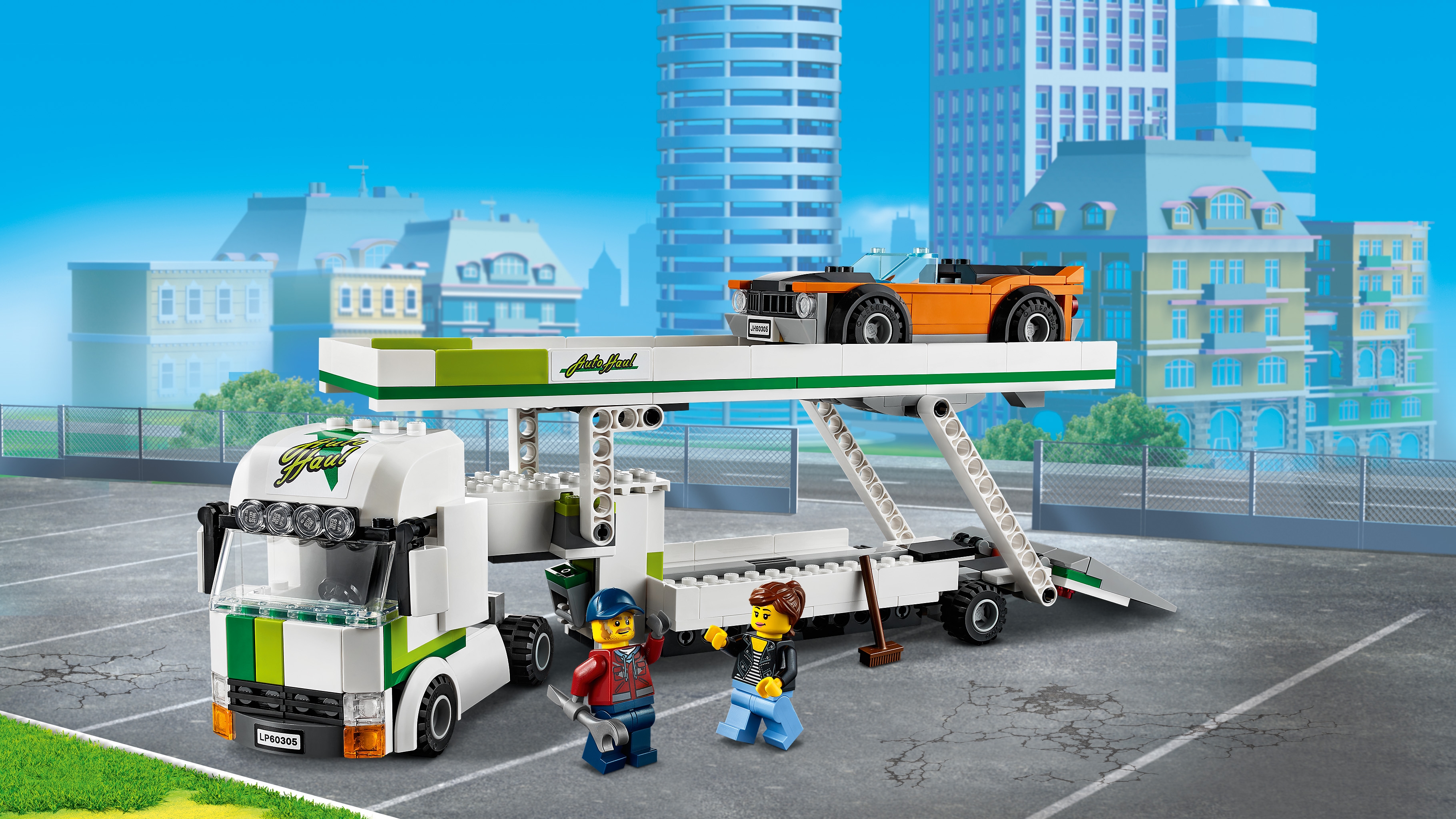 Lego American Log Hauling Trailer Truck Instructions Custom Vehicle Town Bus Car 