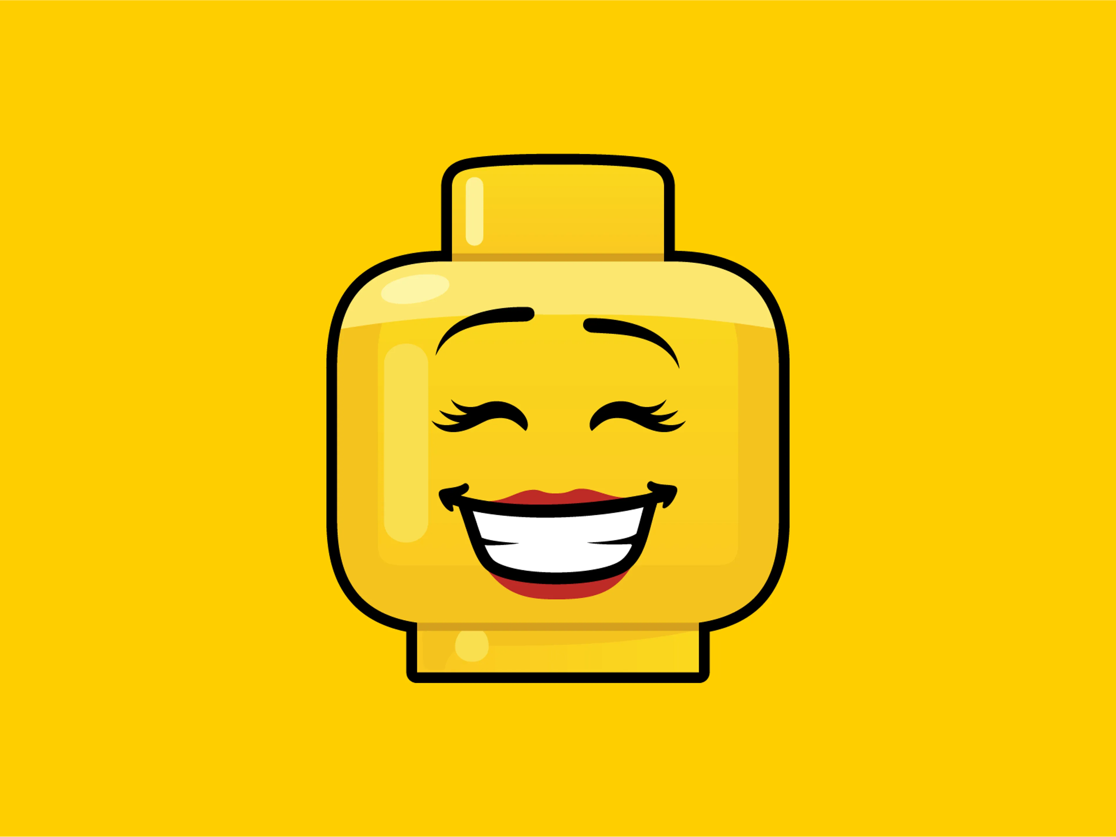 Lächelnder LEGO-Kopf