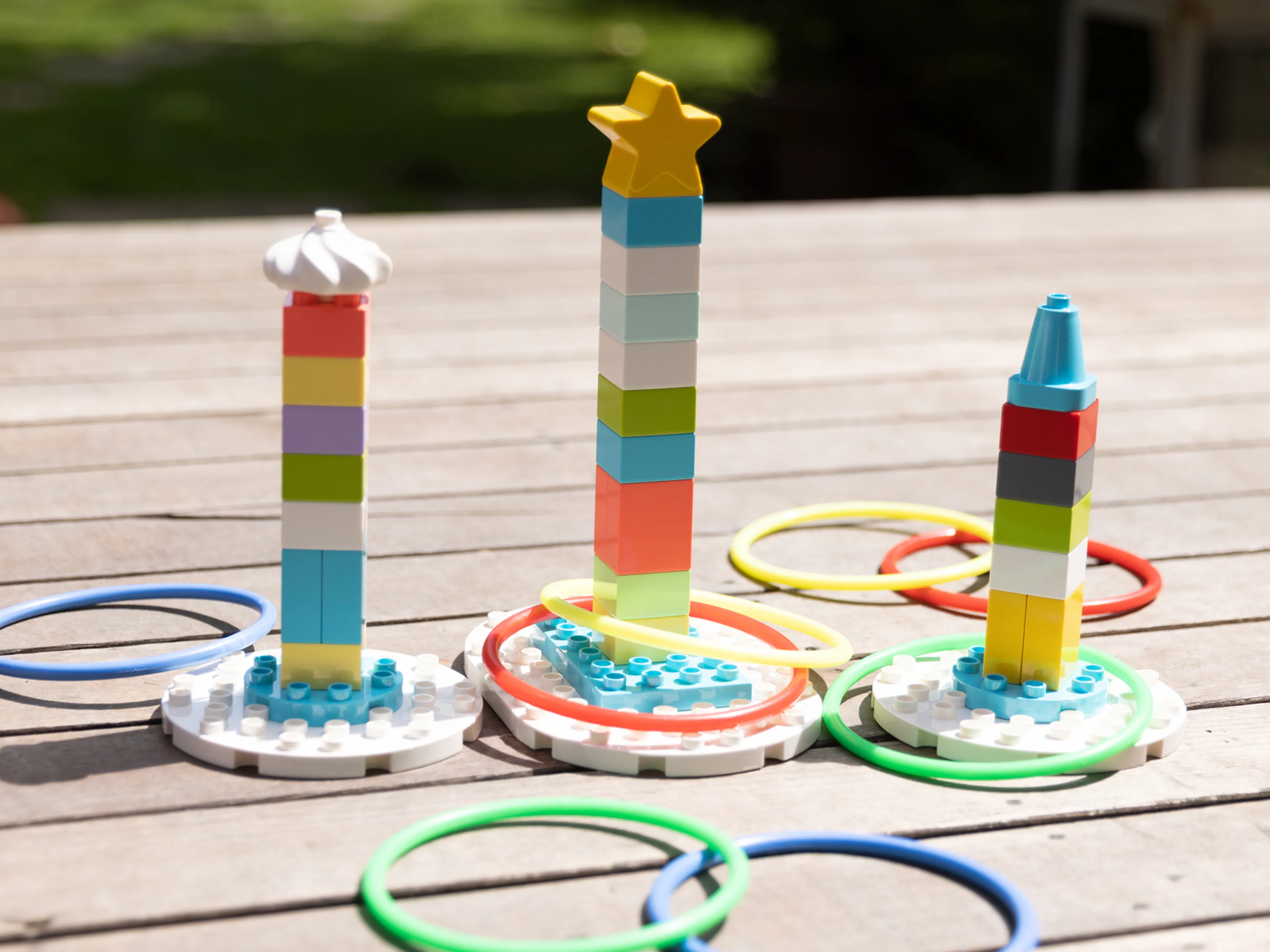 LEGO DUPLO ring toss game