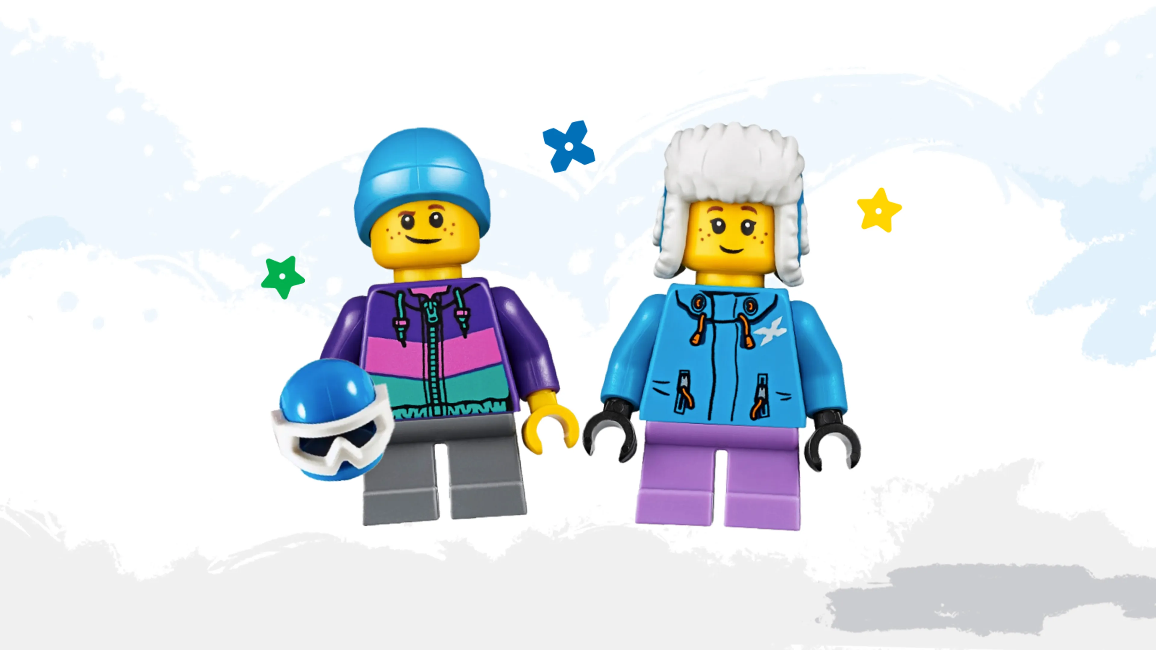 Minifigures in winter clothing