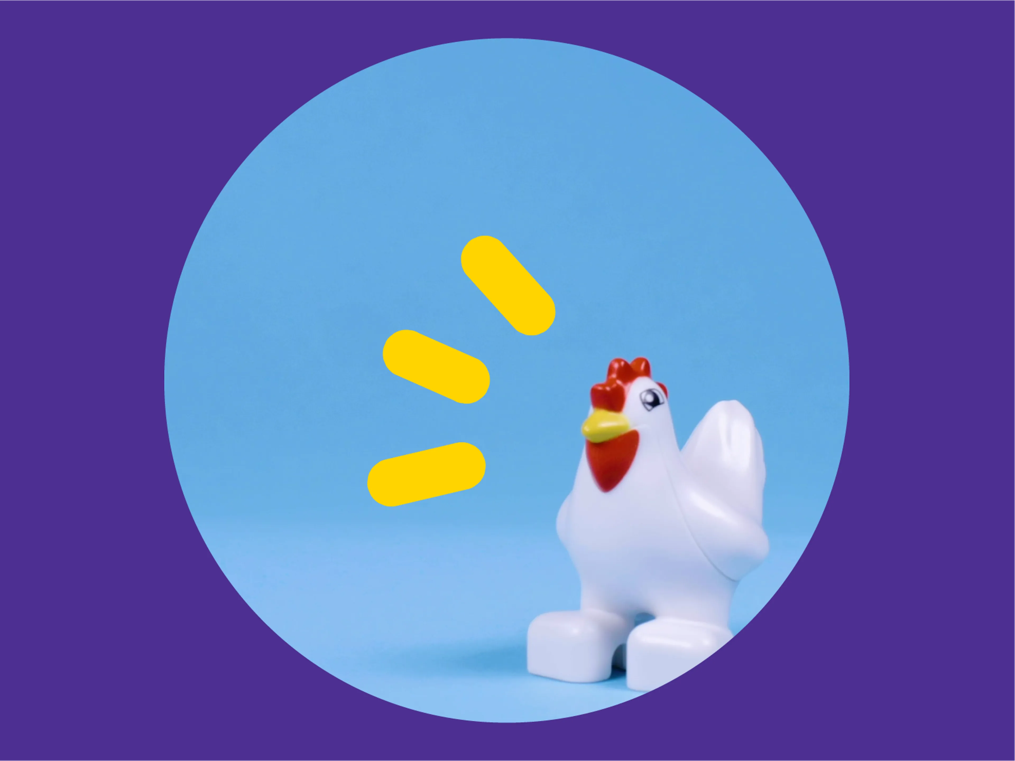 Een afbeelding van een LEGO DUPLO kip