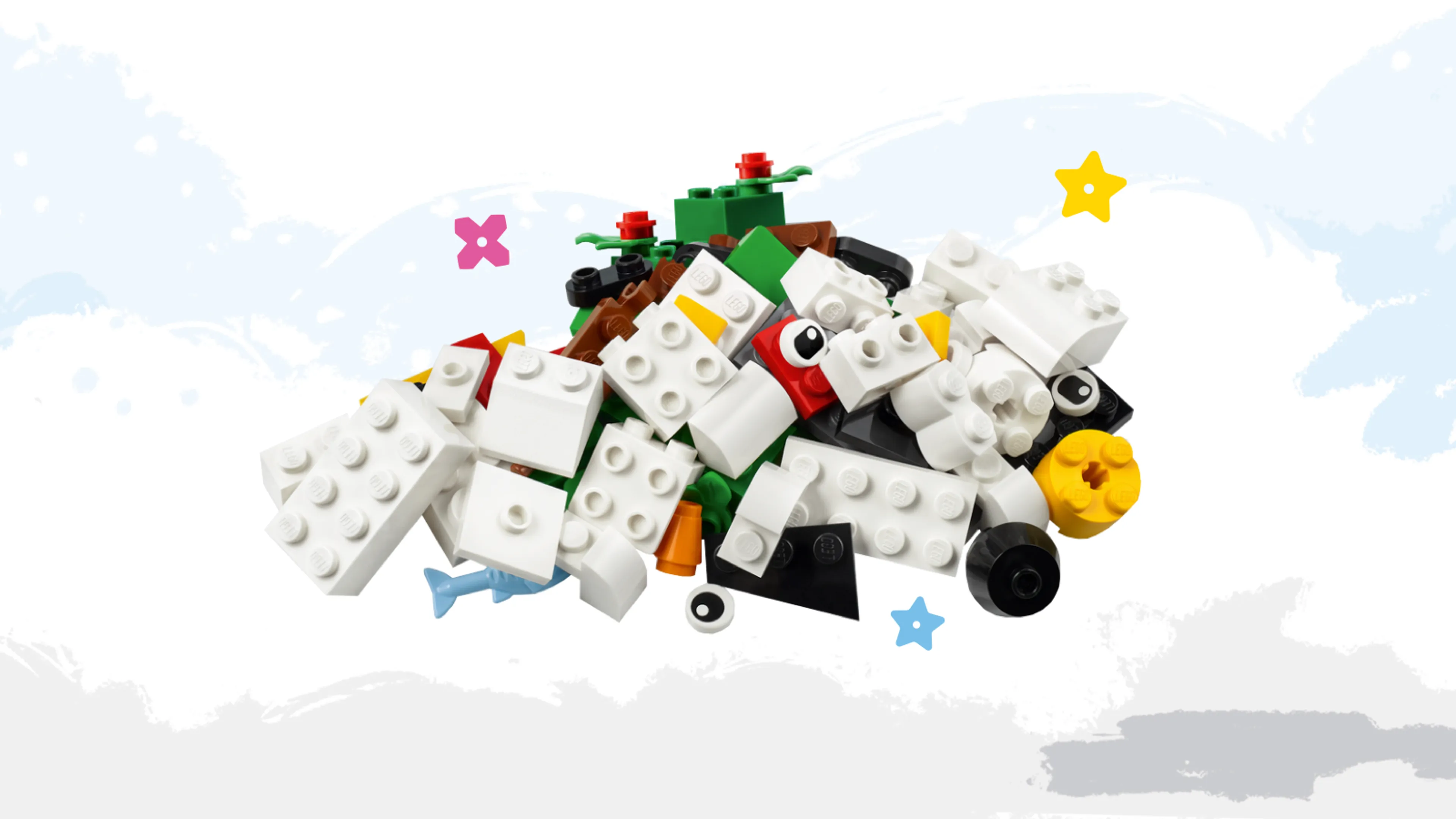 A pile of LEGO bricks