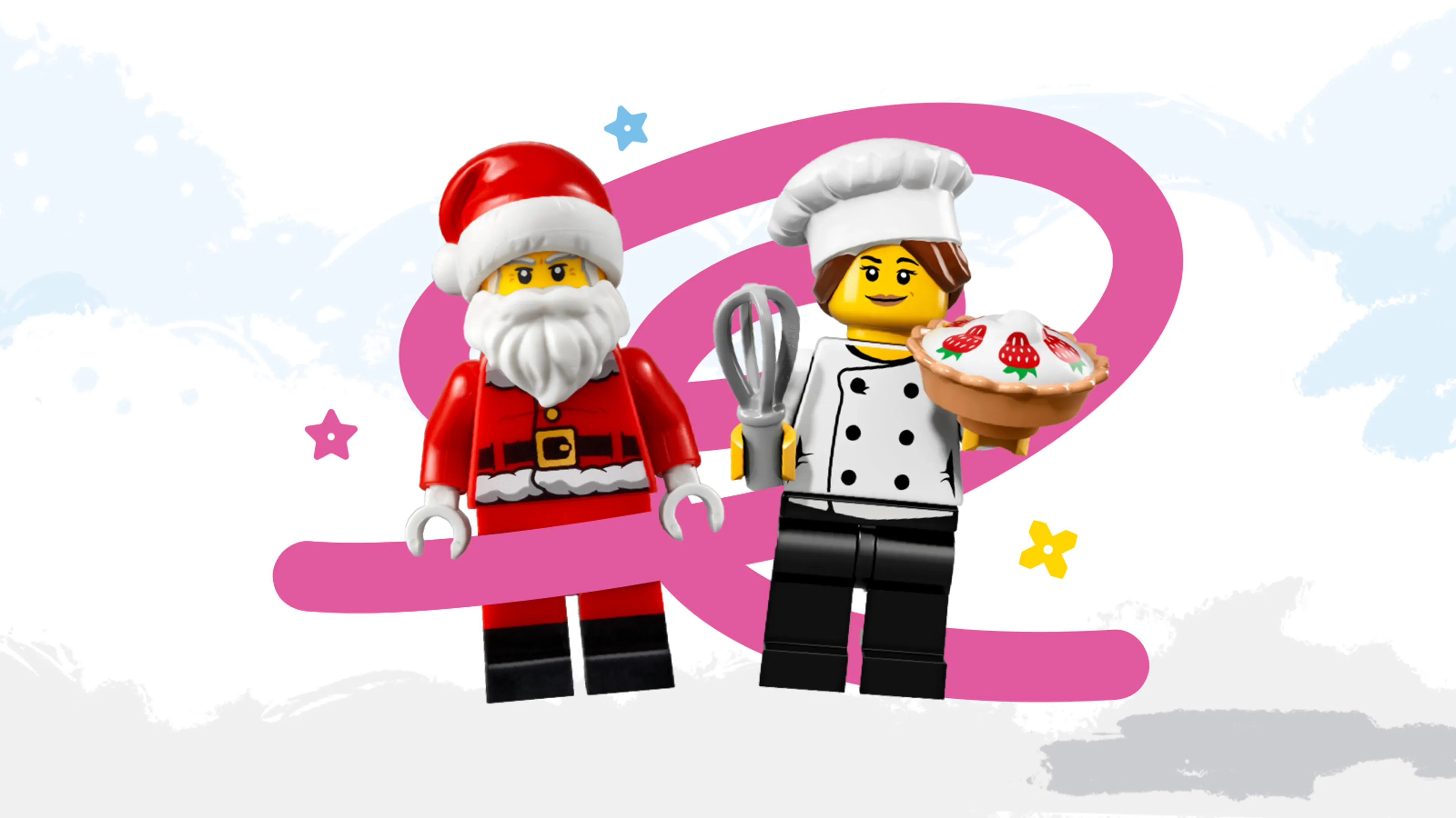 Minifig Santa and a chef 