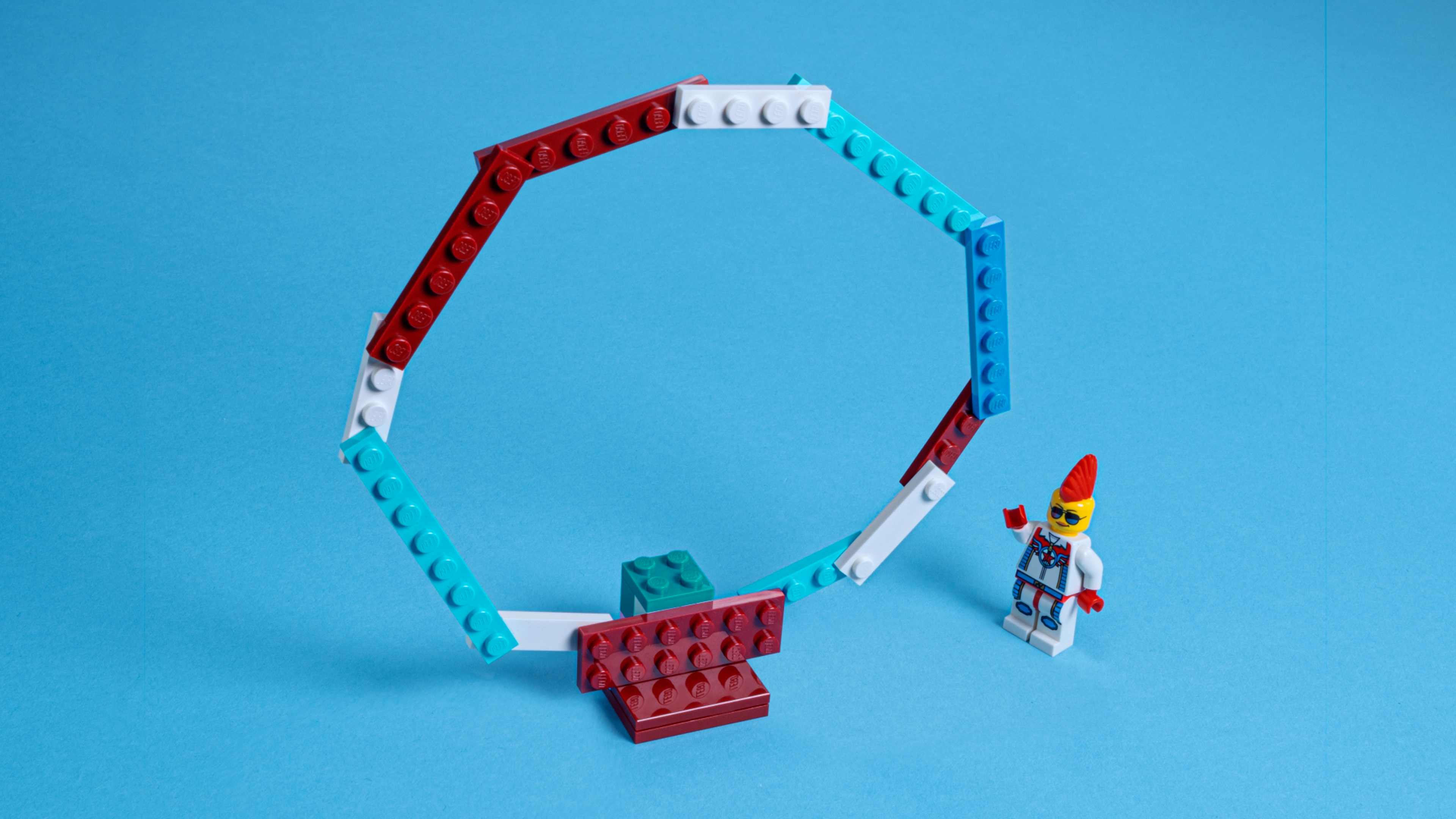 a LEGO® stunt driver for families