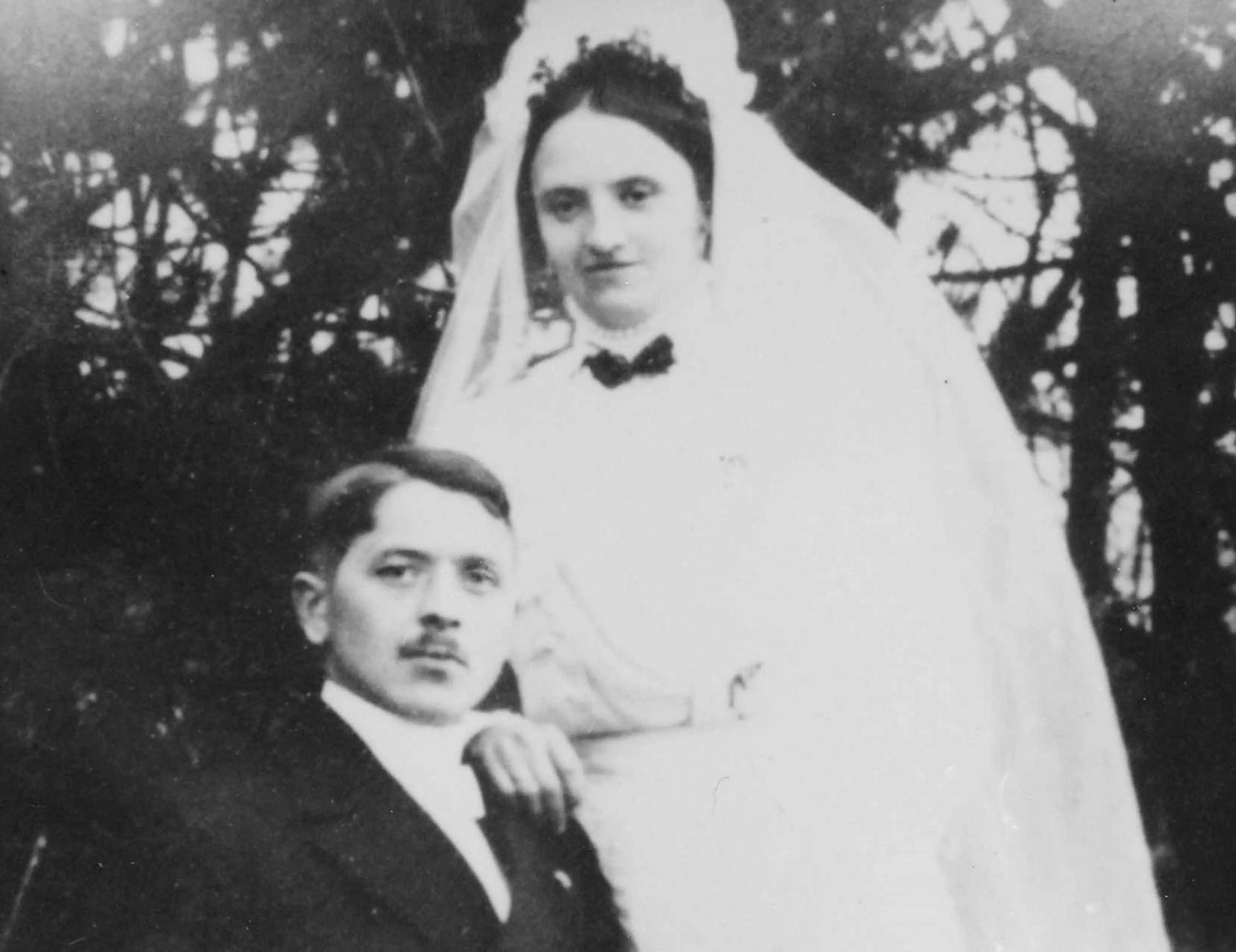 Ole Kirk and Kristine at their wedding