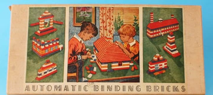 First Lego Blocks Automatic Binding Bricks | LEGO® History | LEGO.com US