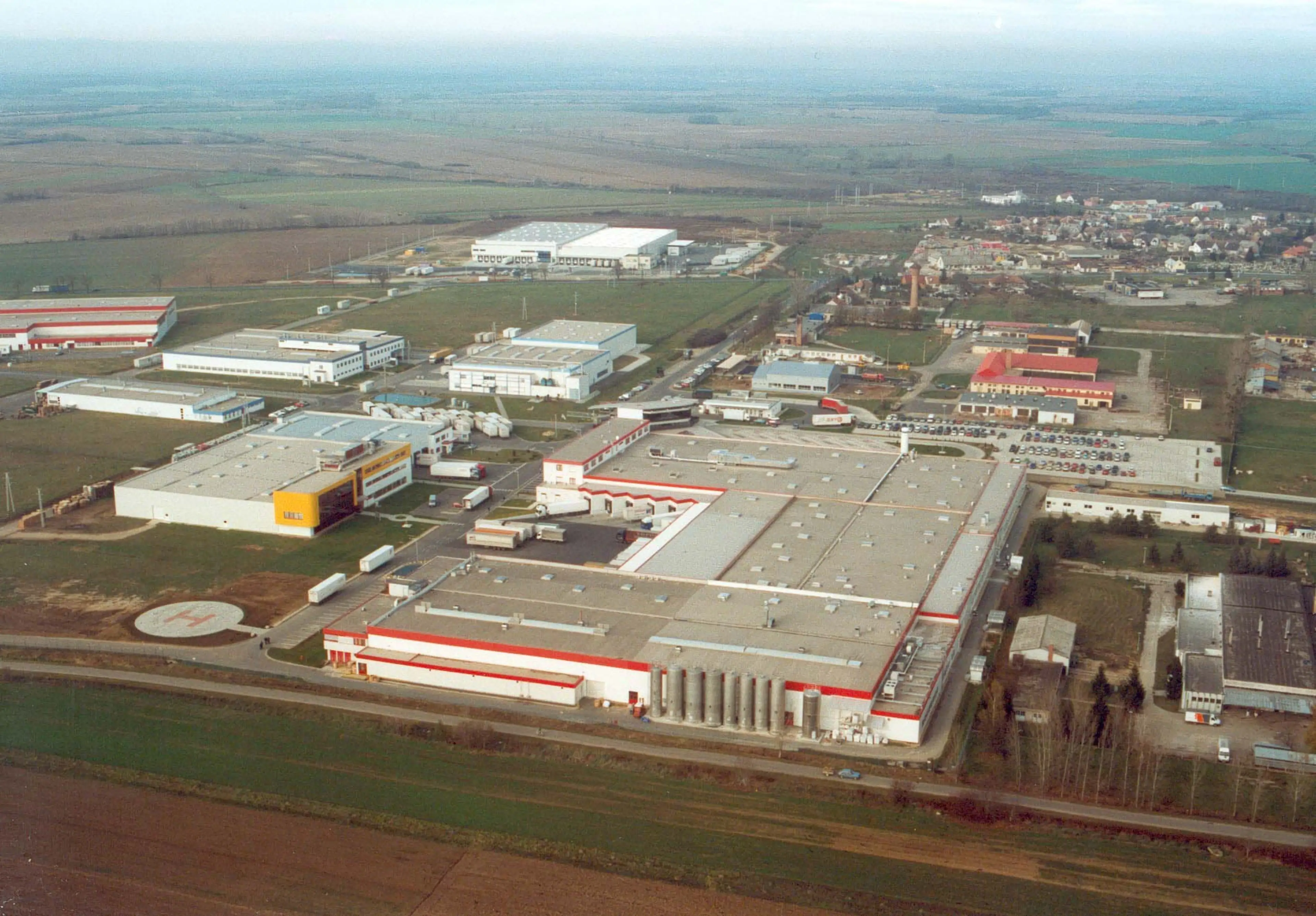 aerial view of factory