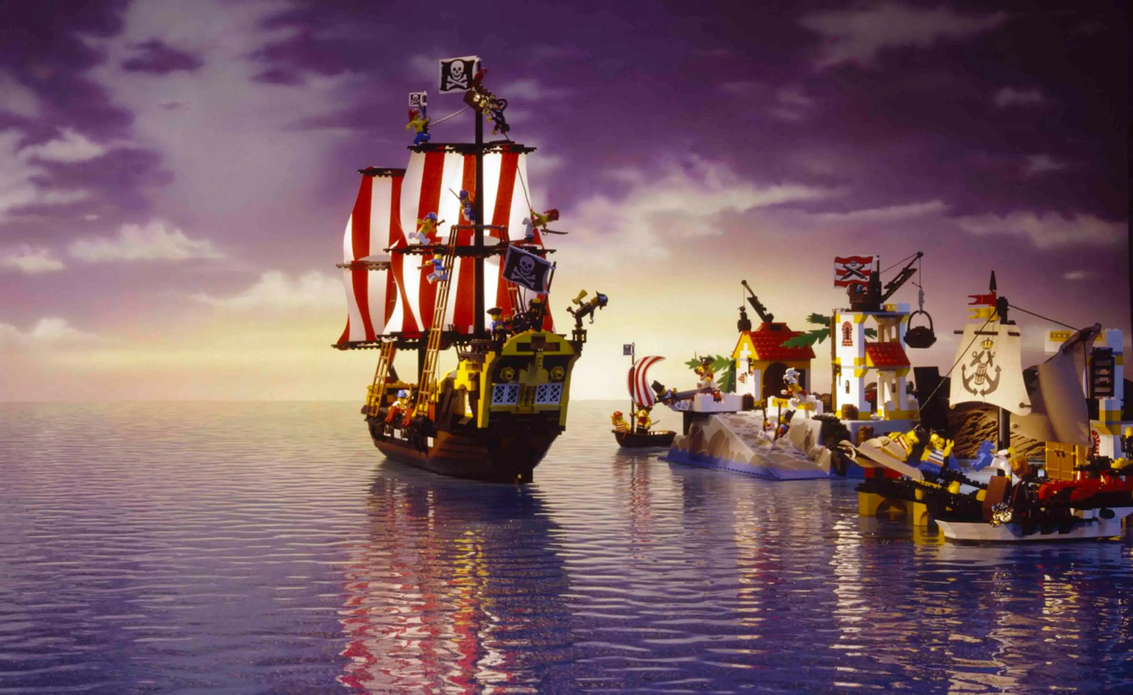 LEGO Pirates environment used in a LEGO brochure