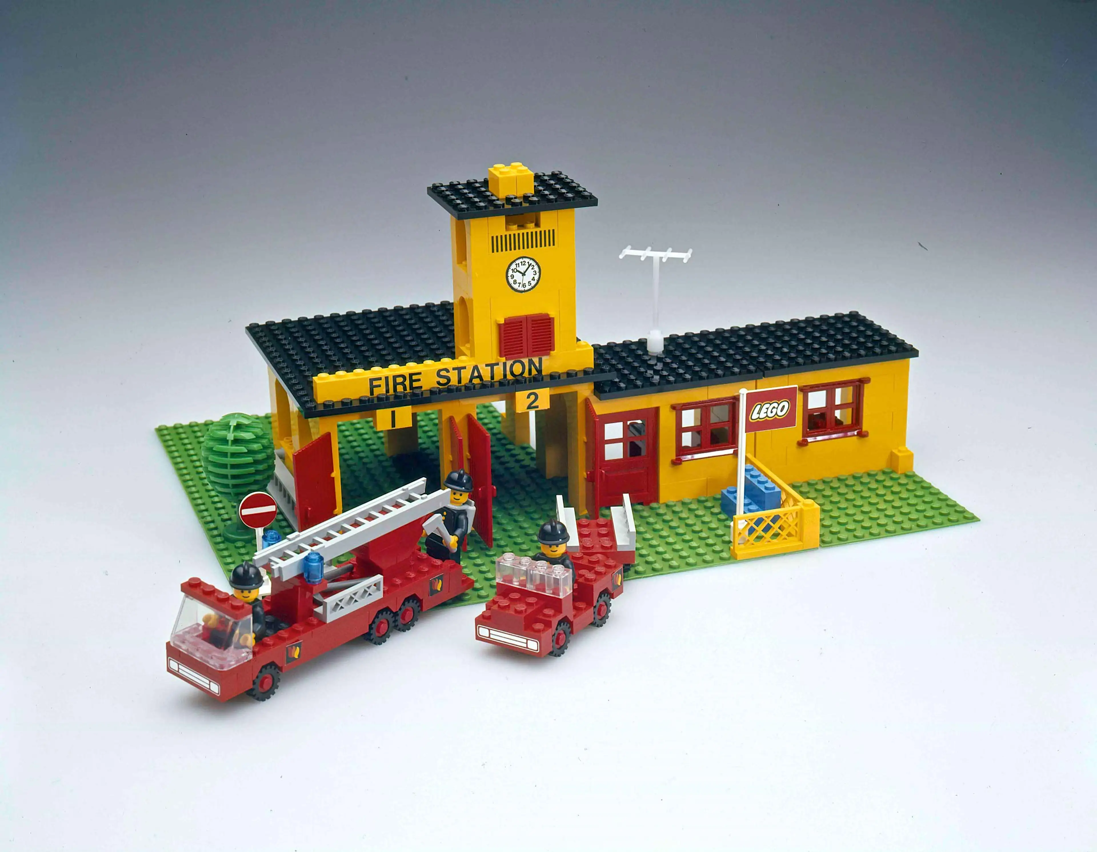 Yellow LEGO fire station