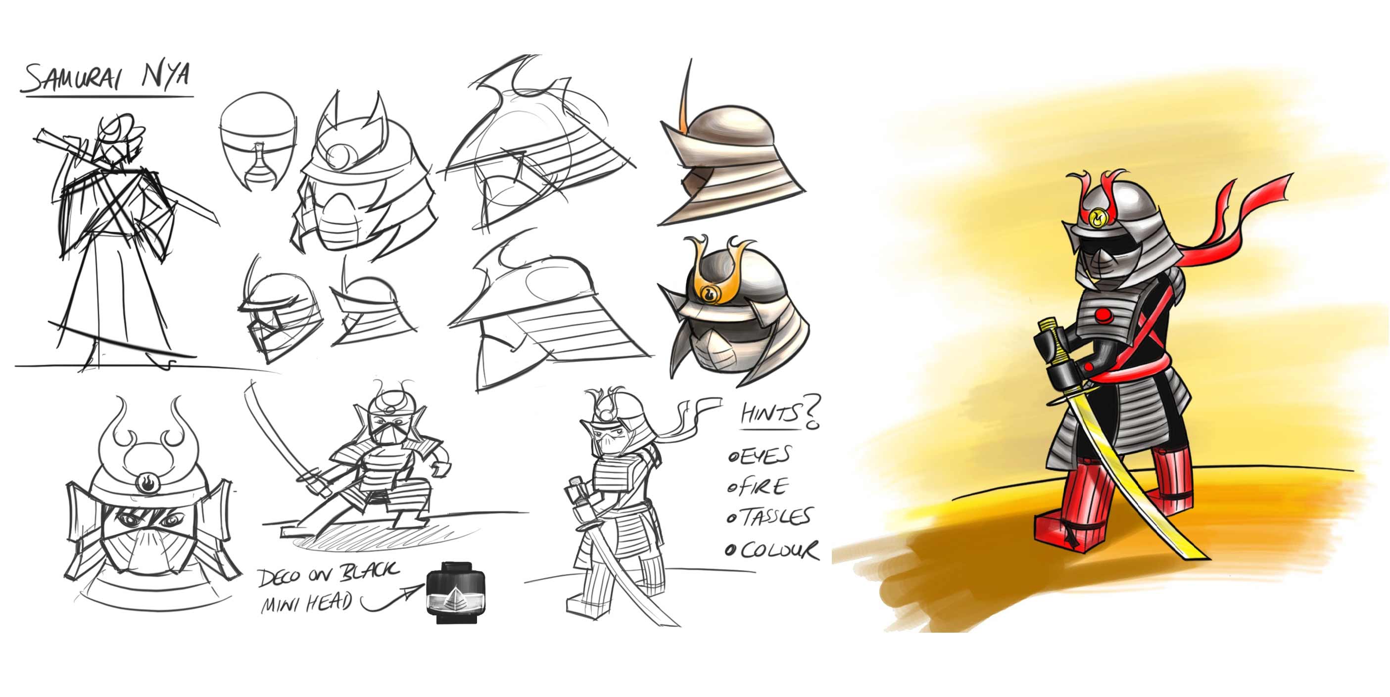 Sketch drawings of Nya