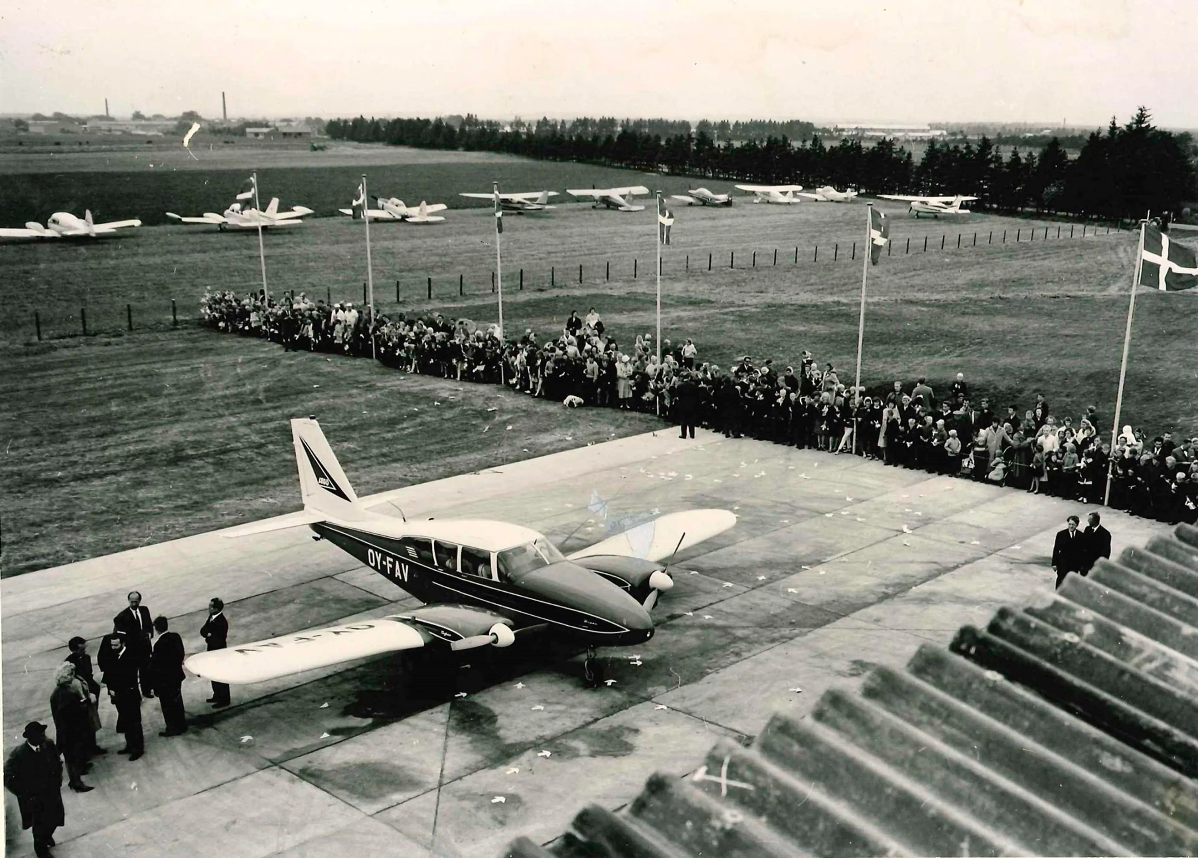 small airplane on an airfield