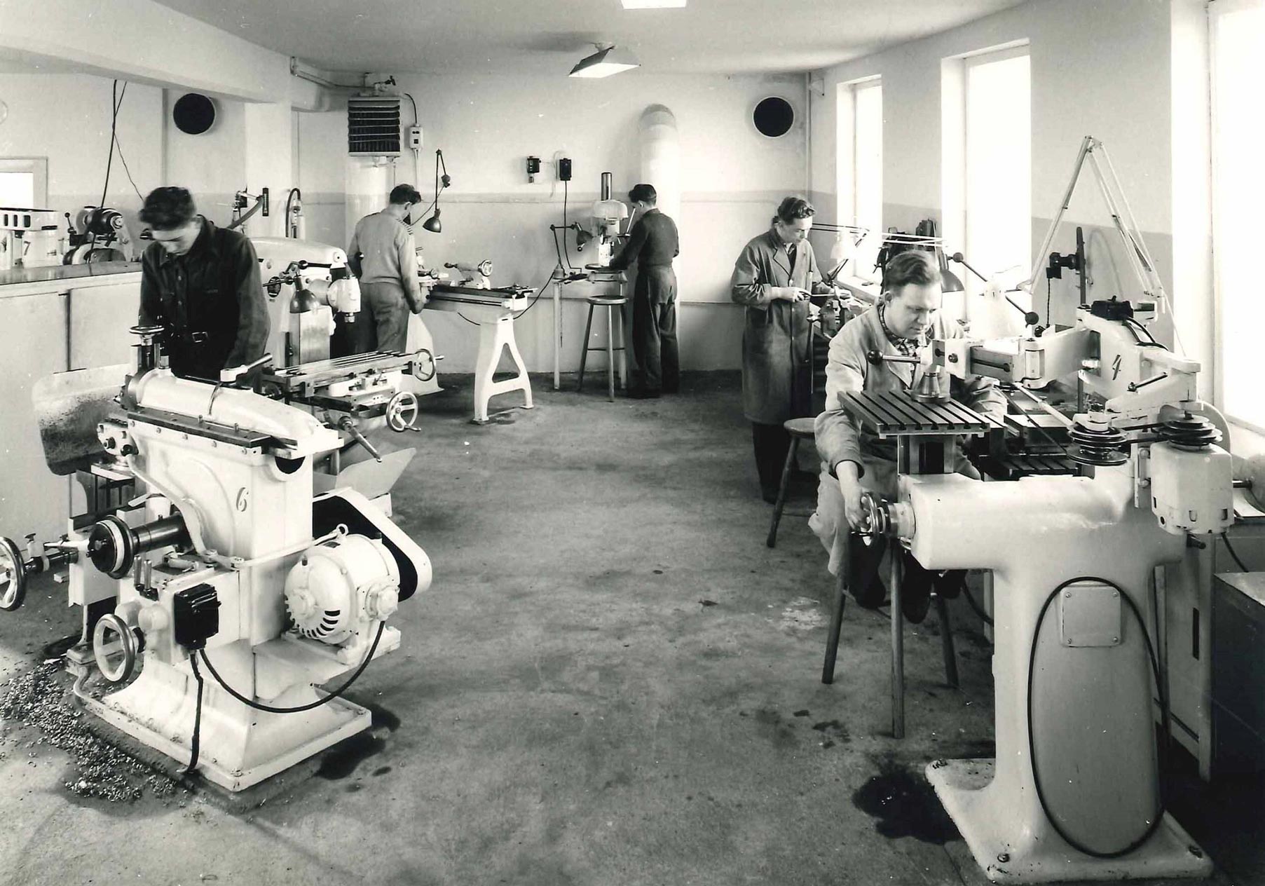 People operating machines