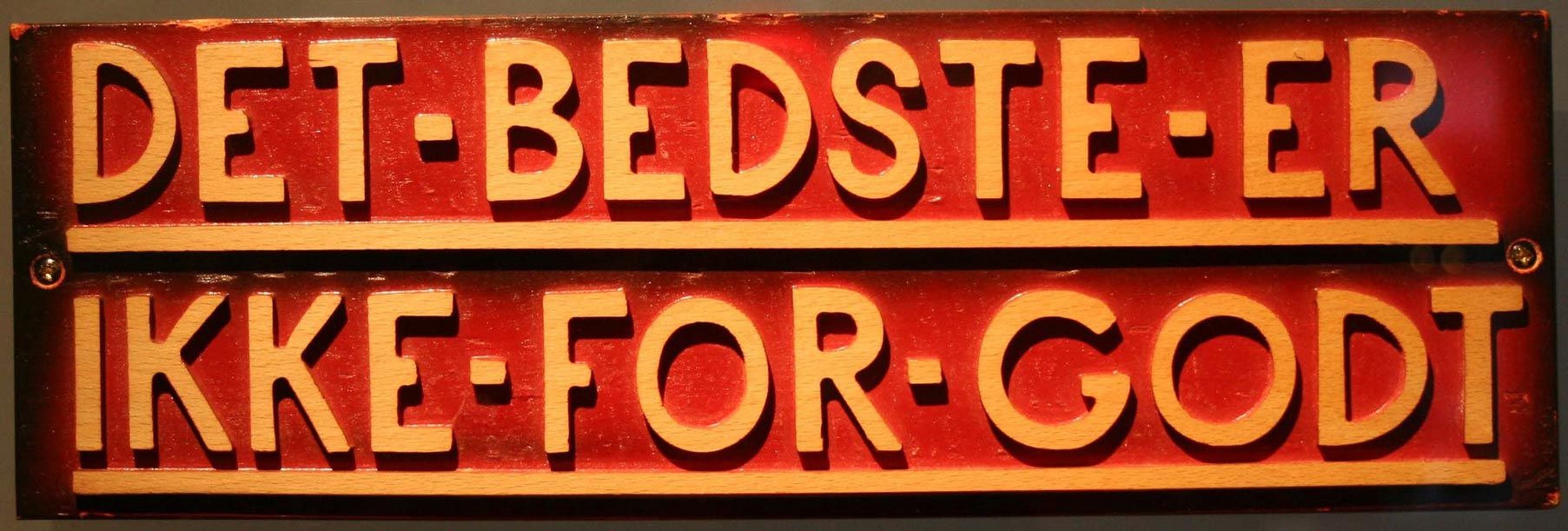 sign with company motto