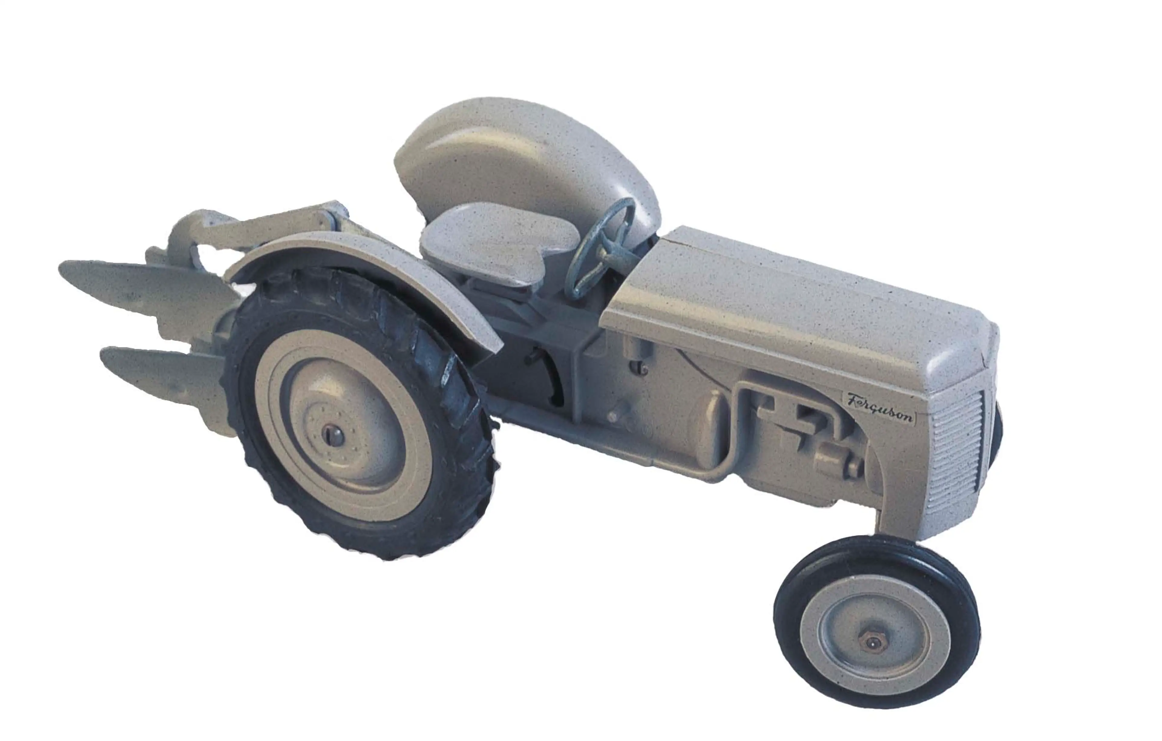 A grey LEGO Ferguson tractor