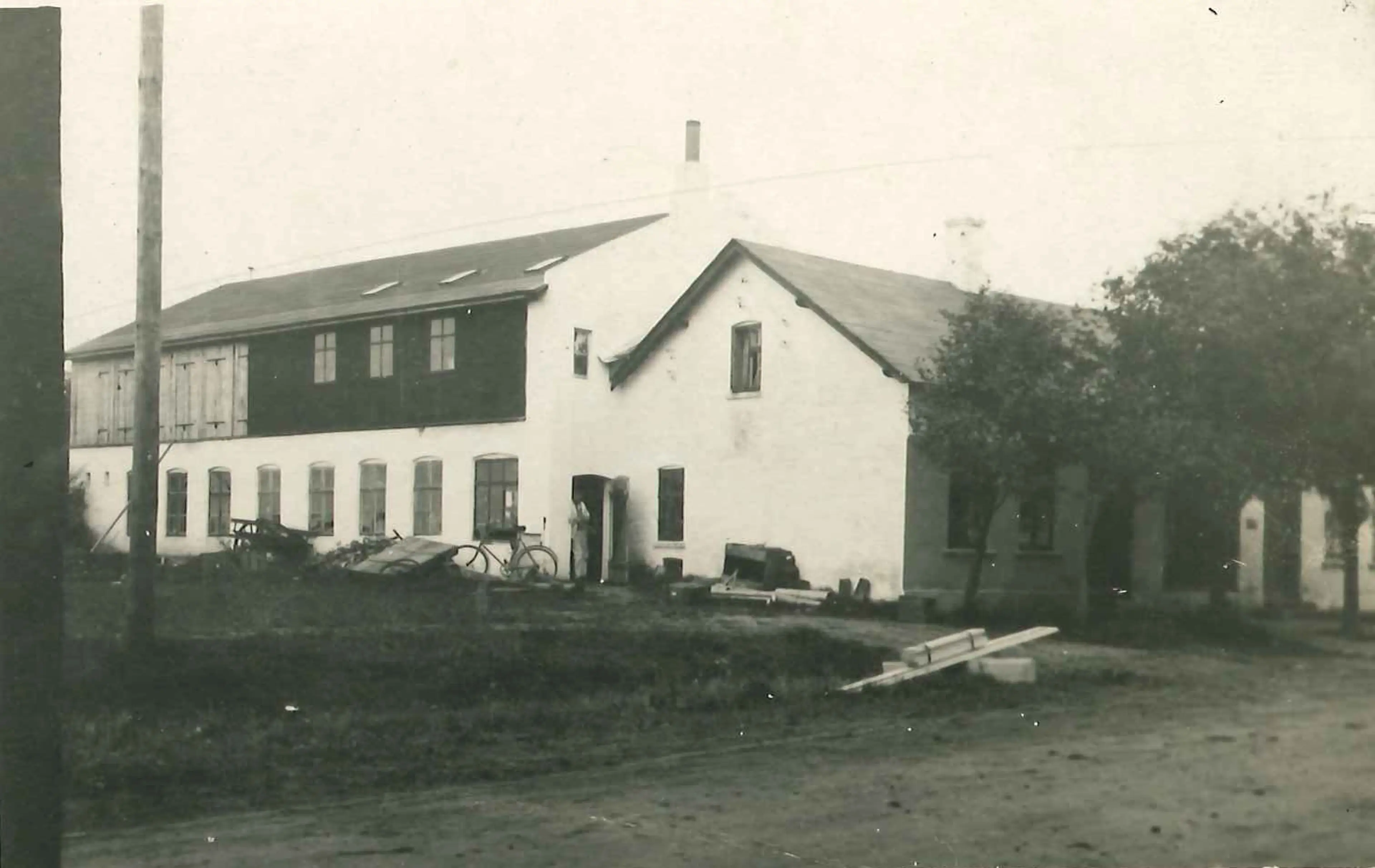 The house and workshop that was destroyed by fire