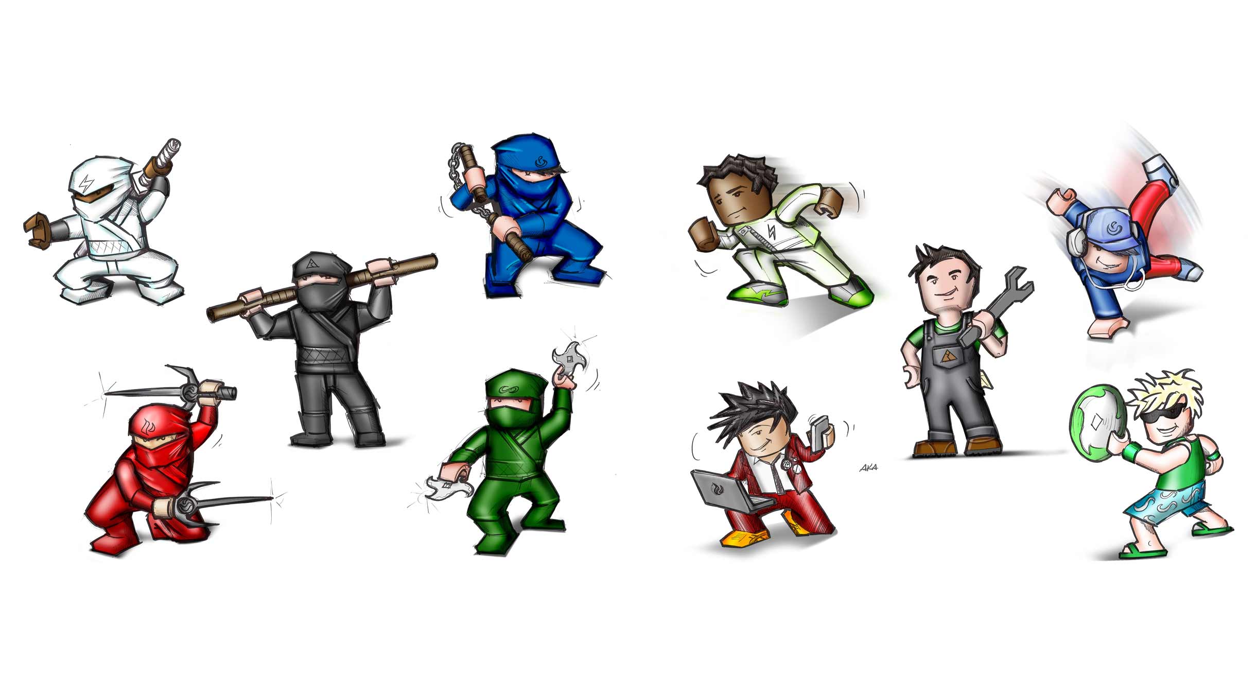 Ninjago sketch drawings