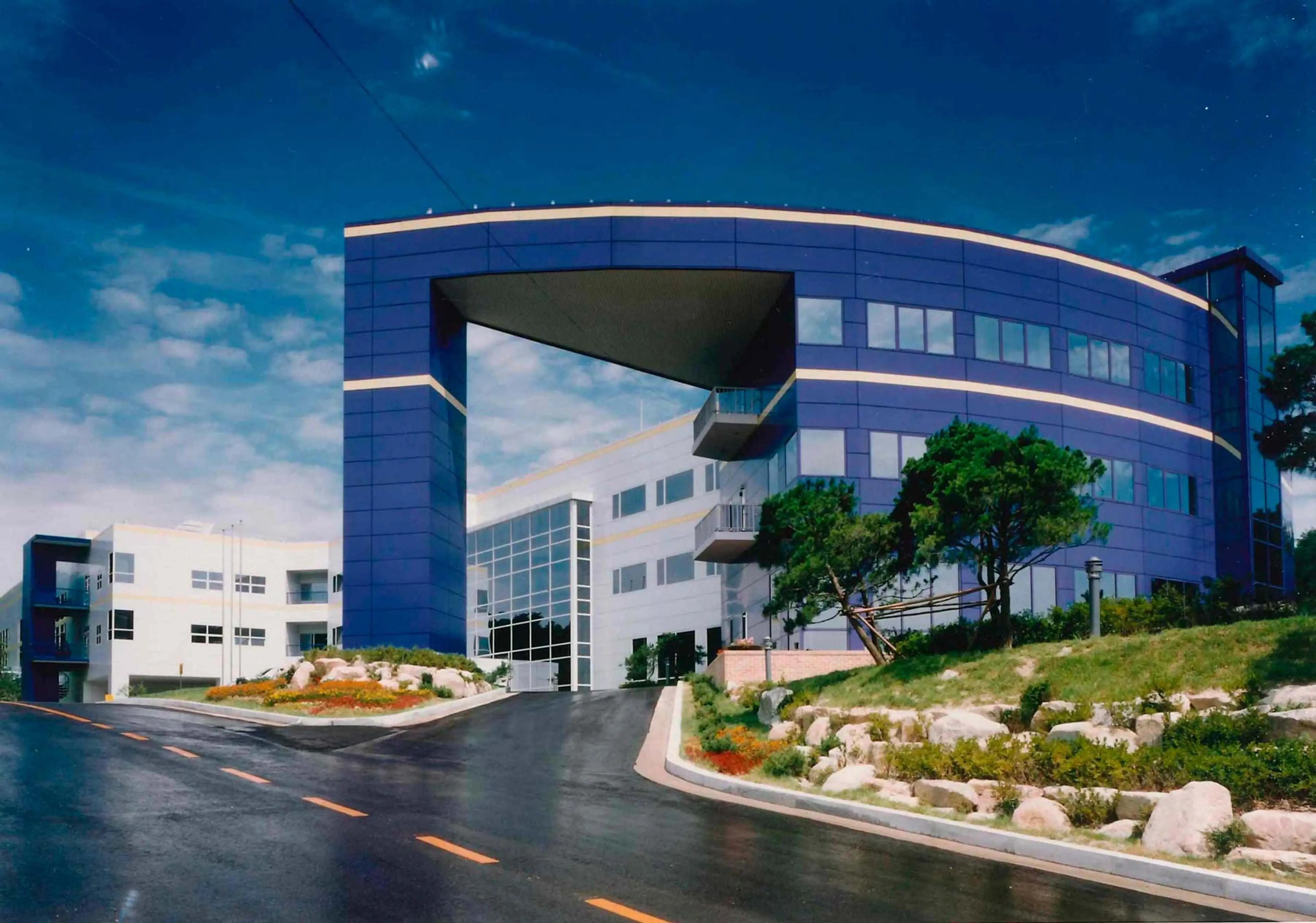 Exterior of a LEGO factory in Icheon, South Korea