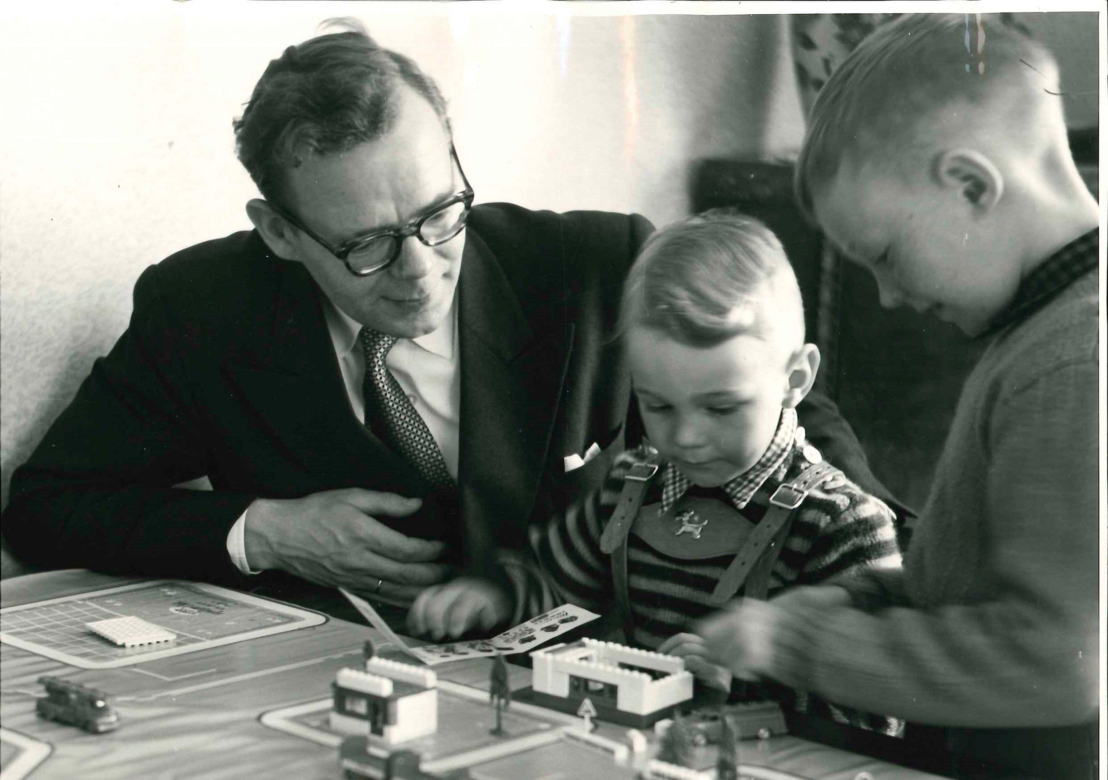 Norwegian child playing with toys