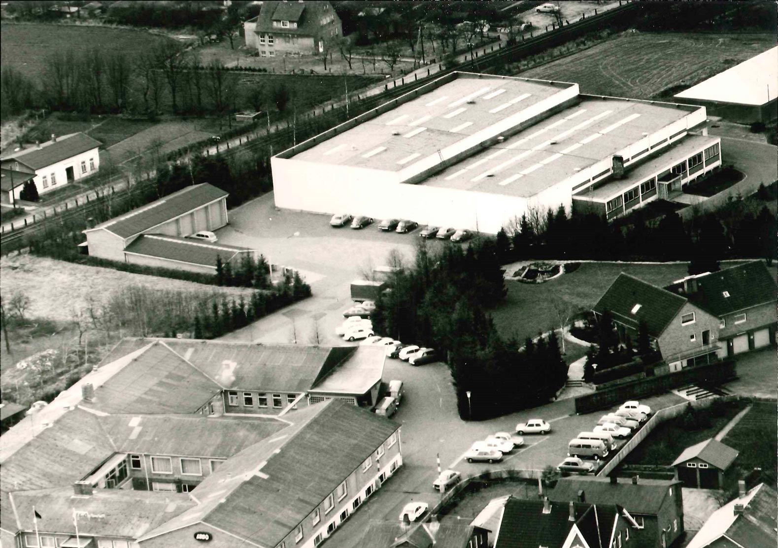 Aerial view of factory