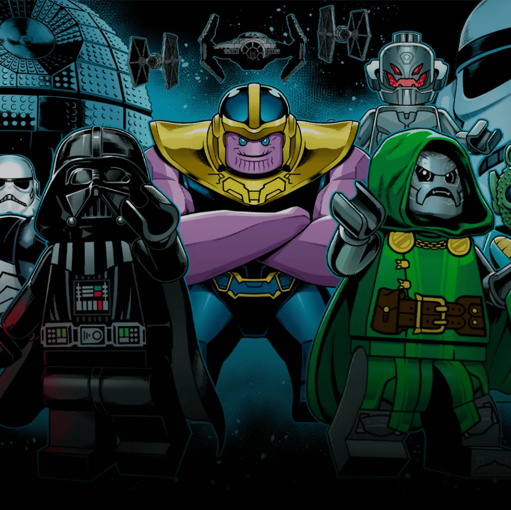 cartoon of characters in mashup