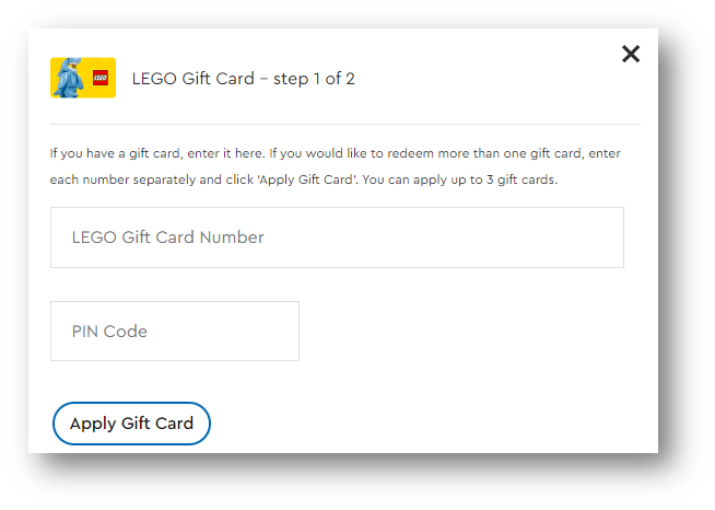 Shop LEGO® Gift Cards