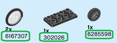 Nouveau Lego Numéro de pièce 2599.1 in un choix de 2 couleurs environ 6601.71 cm 