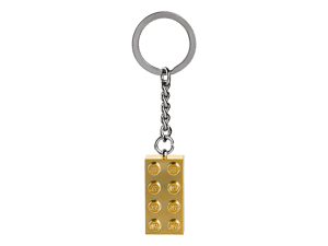 Porte-clés brique LEGO® dorée