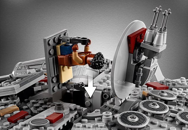 Lego boite vide star Wars vaisseau millénium 75257