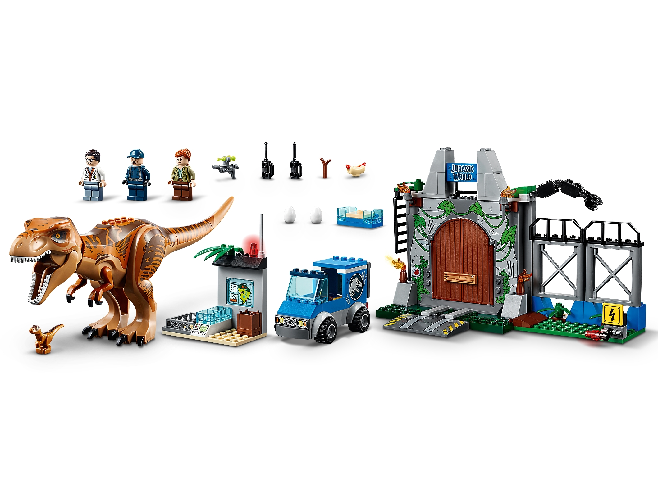 LEGO Juniors 10758 pas cher, L'évasion du tyrannosaure (Jurassic World)