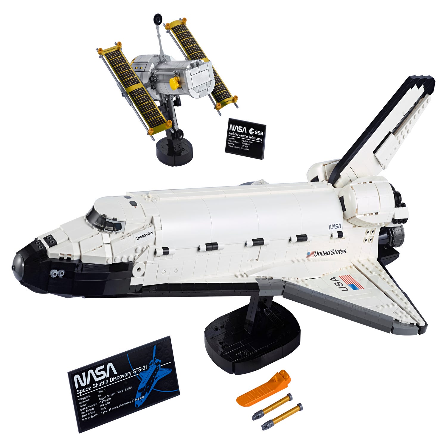 Lego's NASA Space Shuttle Discovery Model Includes Hubble Telescope