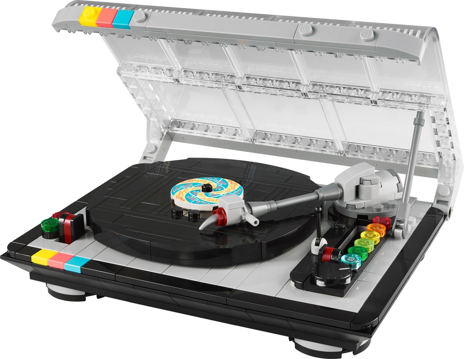 Waves Giradischi Vintage Con Altoparlante Bluetooth - Lettore Vinile Retro 2024, Colori Blu/Bianco, Verde, Rosa