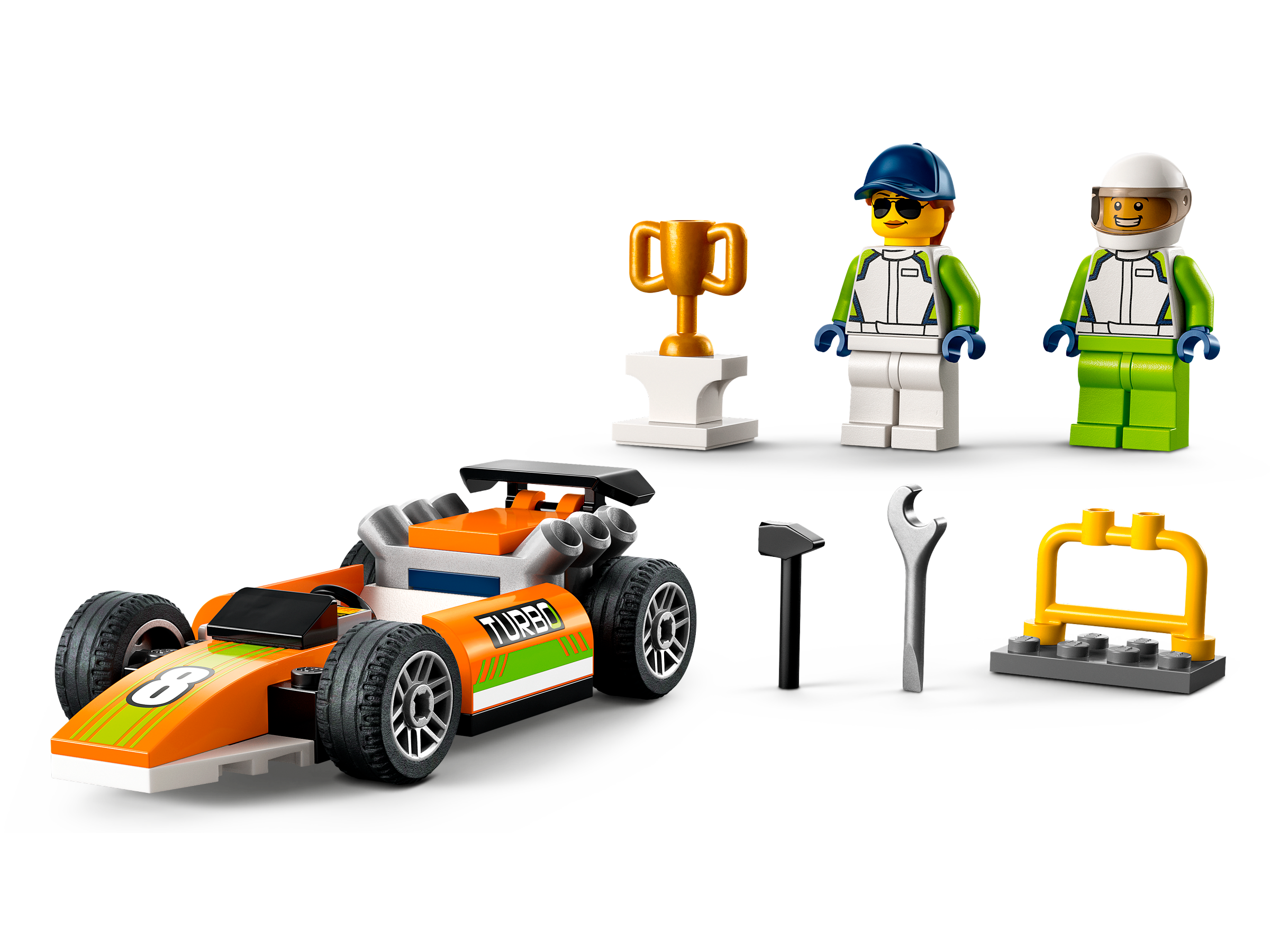 LEGO City Great Vehicles Race Car, 60322 F1 Style Toy para niños  preescolares de 4 años de edad, con minifiguras mecánicas y conductores de  carreras