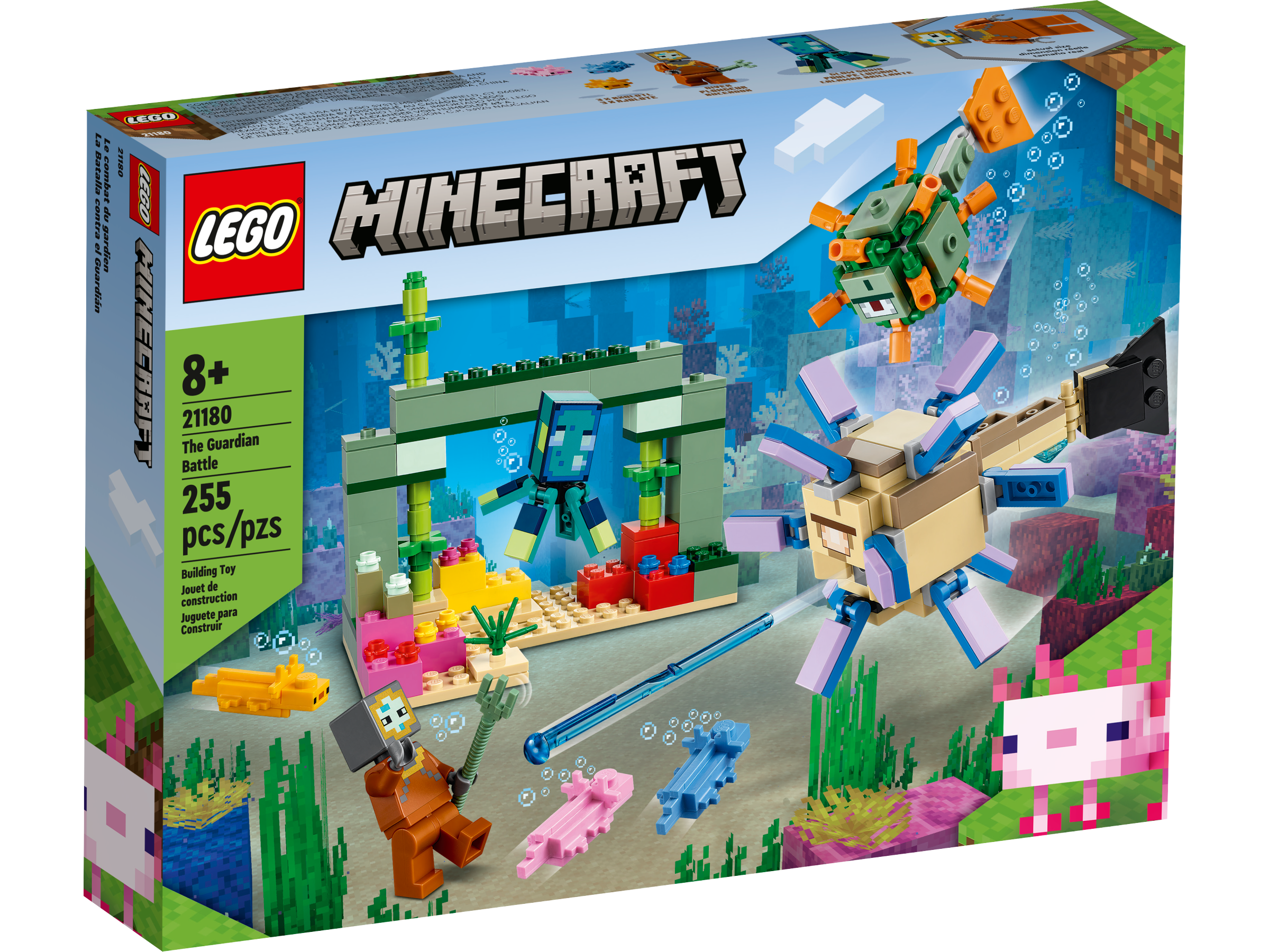 Lego 21180 minecraft le combat des gardiens set aventure sous