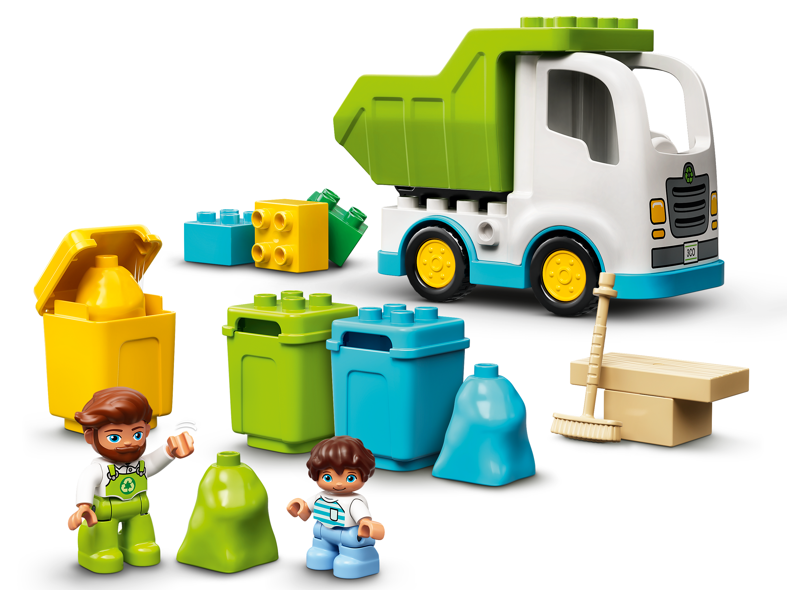 Juegos para Bebés Carro de Basura LEGO 10945 Duplo Town Camión de Residuos y Reciclaje Juguete Educativo +2 años 