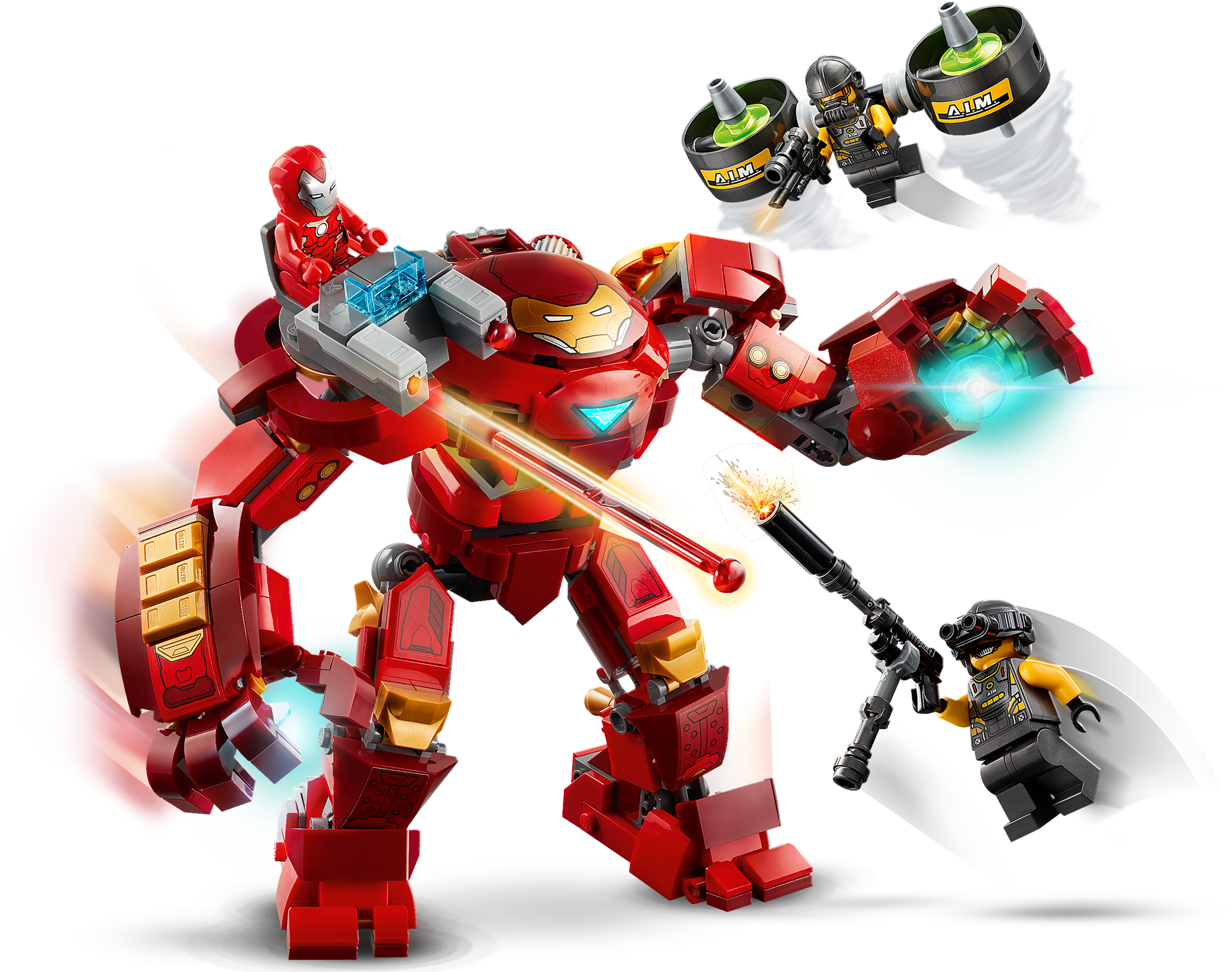 LEGO Marvel Avengers Iron Man Hulkbuster Versus AIM Agent 76164, Cool,  Interactive, Brick-Build Avengers Playset with Minifigures (456 Pieces)