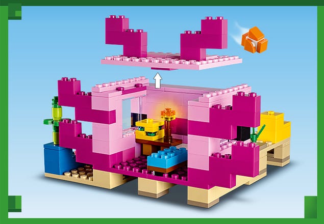 A Casa do Axolotl Lego Minecraft - Brinquedos de Montar e