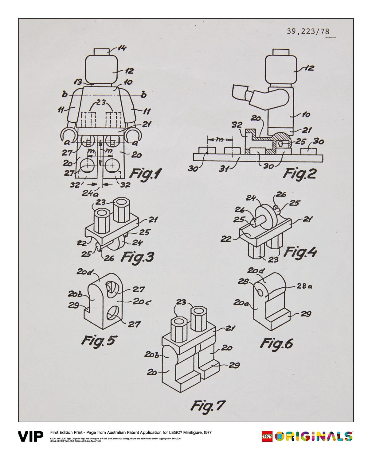 Australian Patent LEGO Miniﬁgure 1977