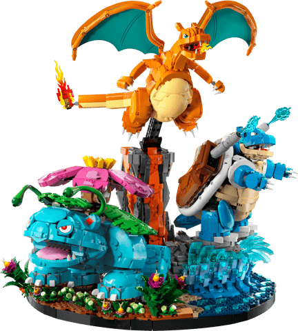 LEGO 72153 Venusaur, Charizard and Blastoise, official product image