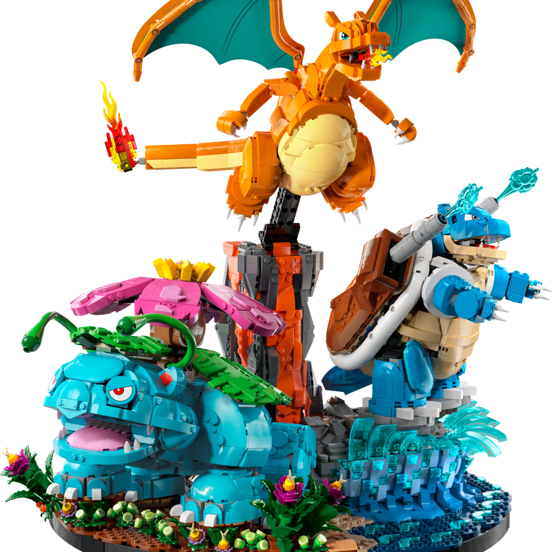 Venusaur, Charizard and Blastoise