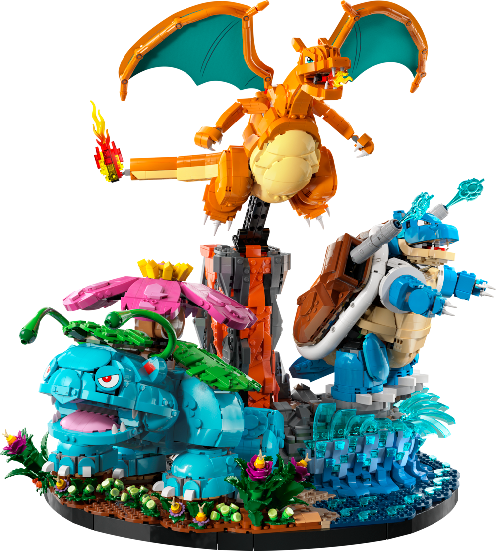LEGO Venusaur, Charizard and Blastoise artwork
