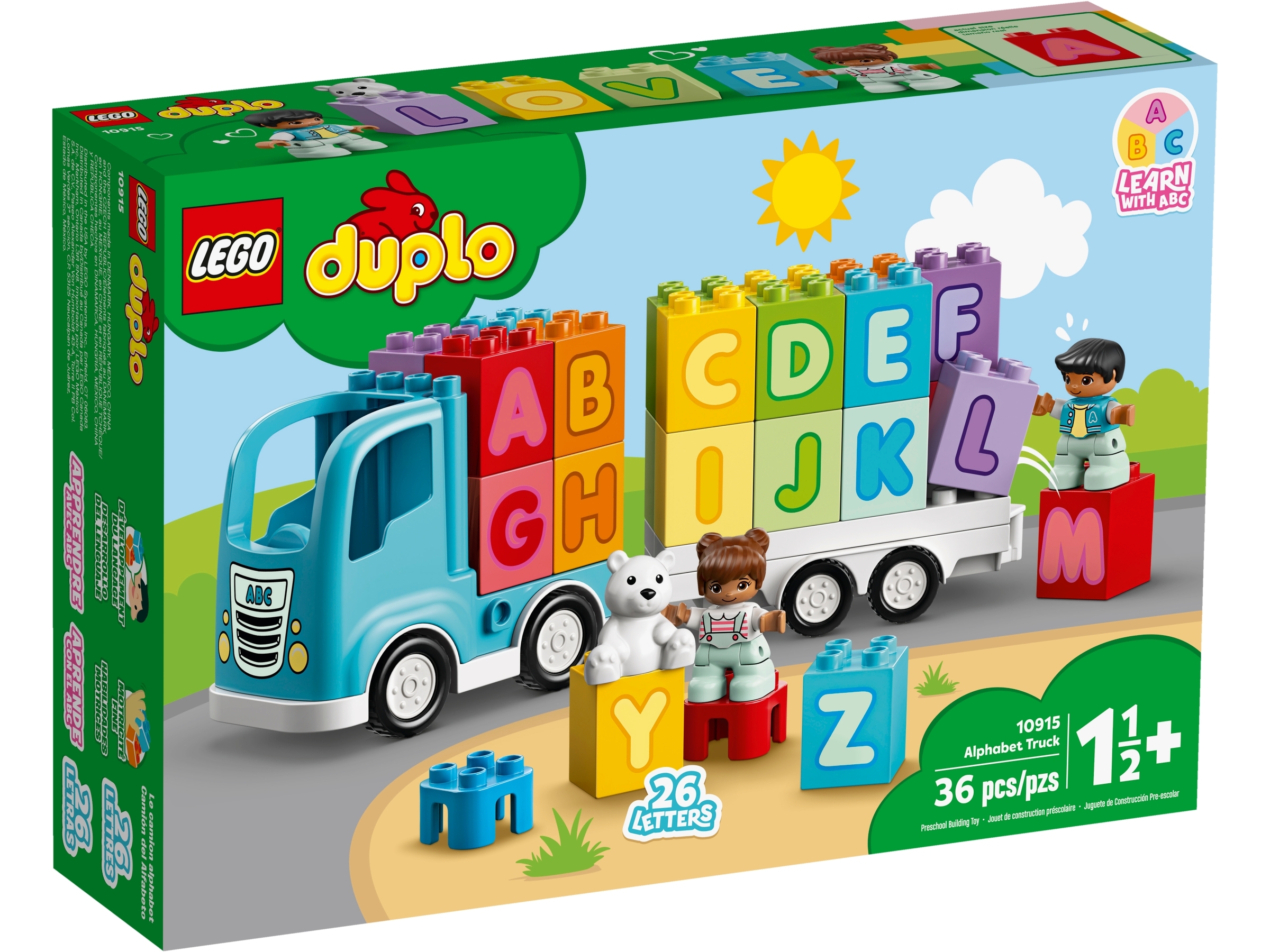 LEGO DUPLO My First Alphabet Truck Toy Learning Letter Bricks Figures Colourful 