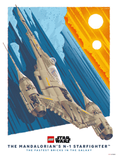 Poster van De Mandalorians N-1 Starfighter™, gemaakt door Joe Hogan.