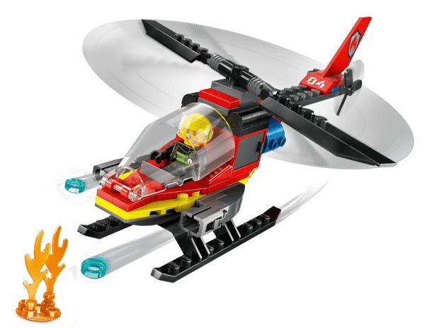 LEGO 60411 L’hélicoptère de secours des pompiers — visuel 3 sur 8